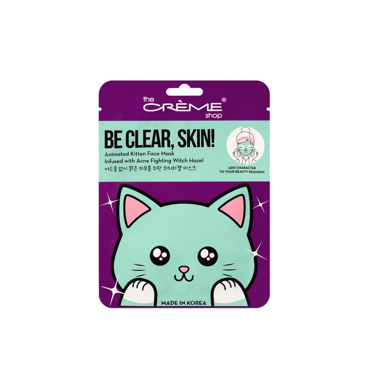 The Crème Shop Be صافي, بشرة! Animated Kitten قناع للوجه 25g