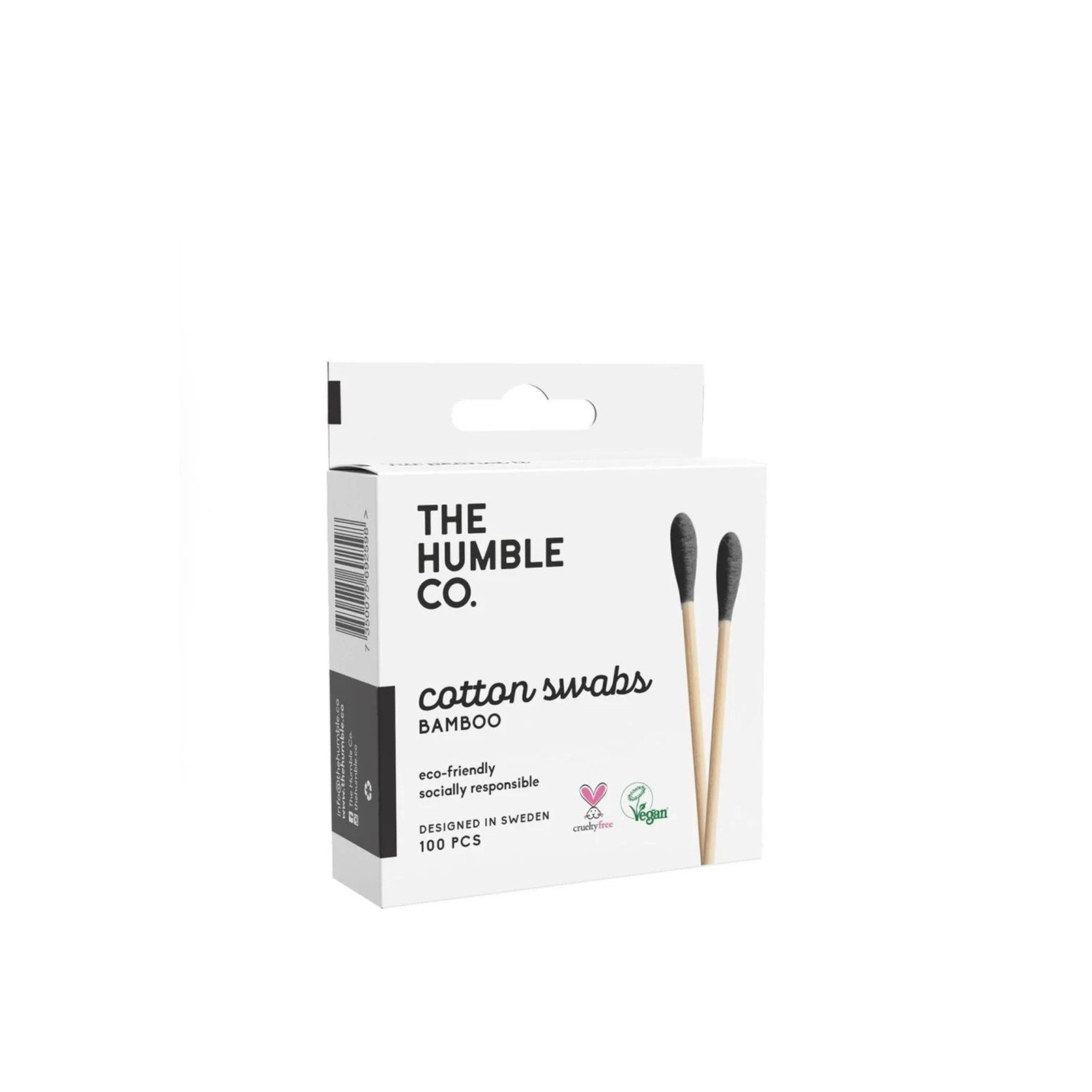 The Humble Co. Cotton Swabs Bamboo Black x100