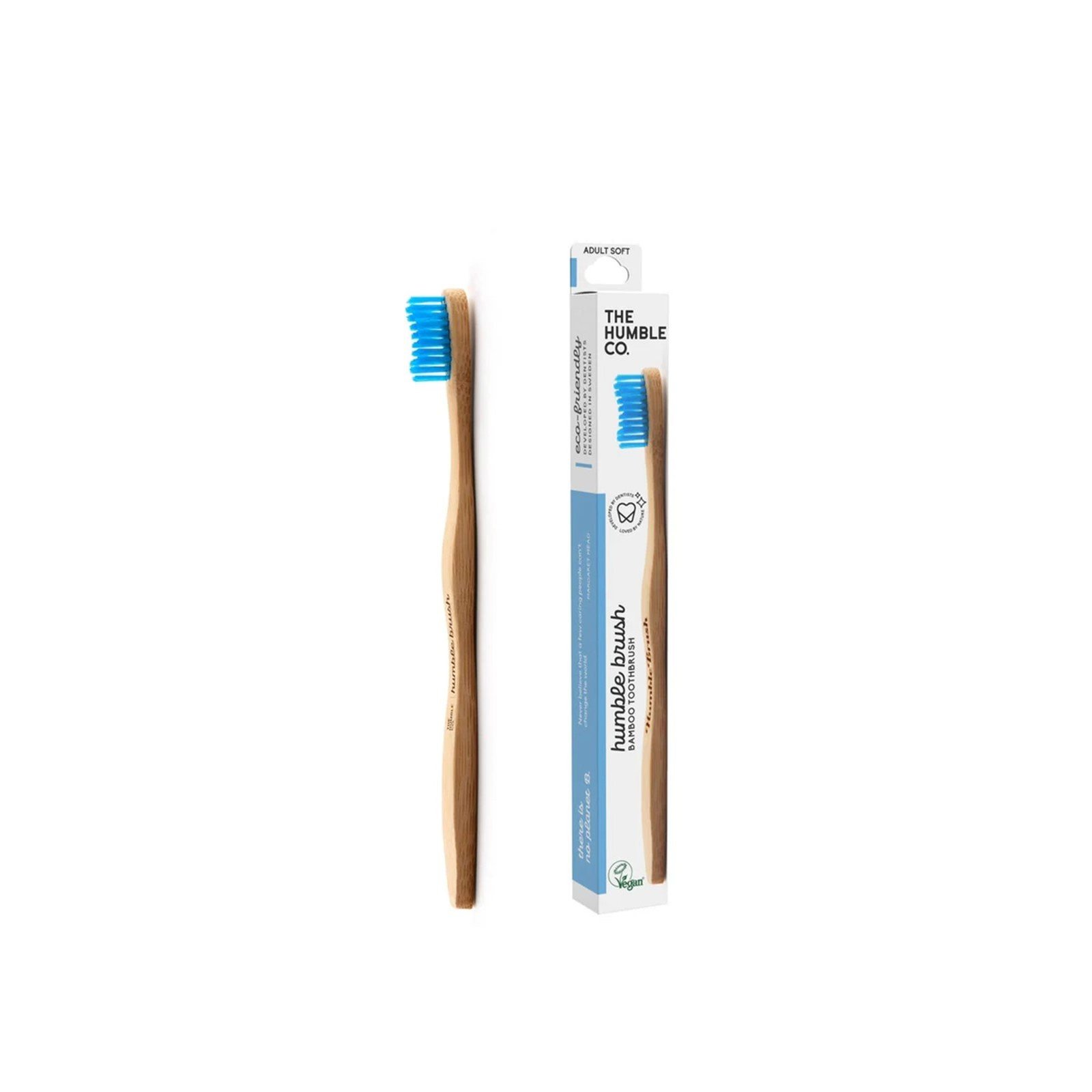 The Humble Co. Humble Brush فرشاة أسنان من الخيزران ناعمة أزرق