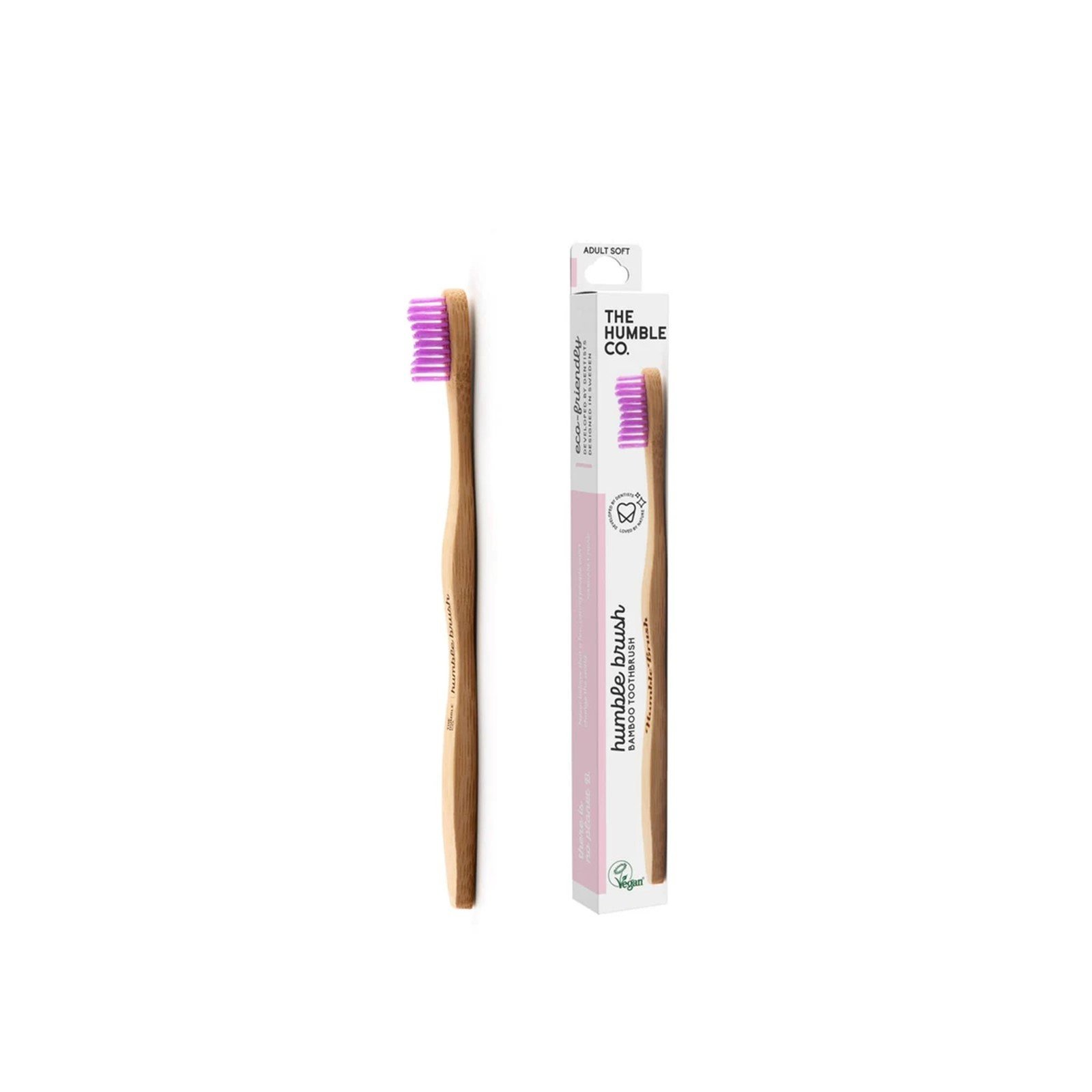 The Humble Co. Humble Brush فرشاة أسنان ناعمة من الخيزران Purple