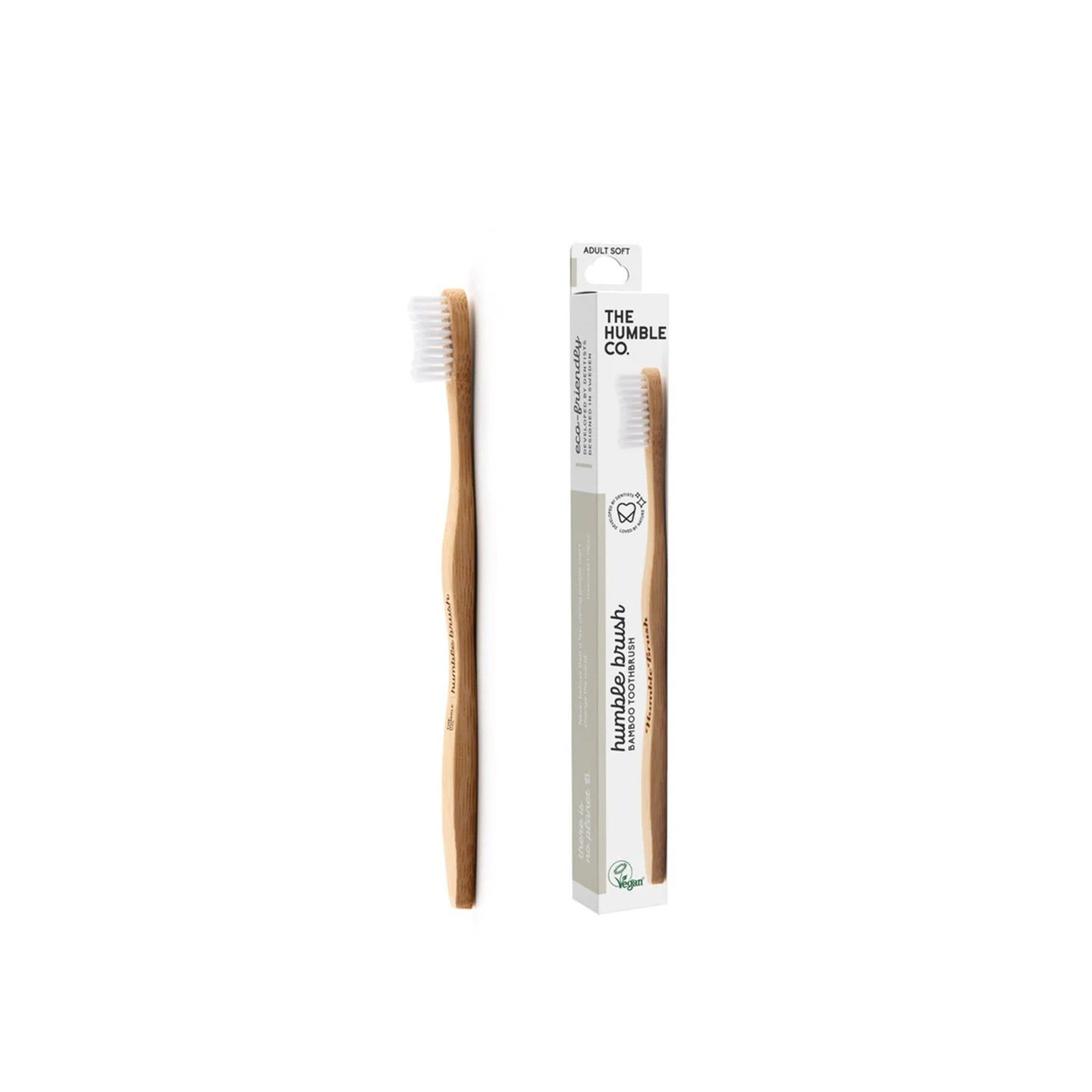 The Humble Co. Humble Brush فرشاة أسنان ناعمة من الخيزران أبيض