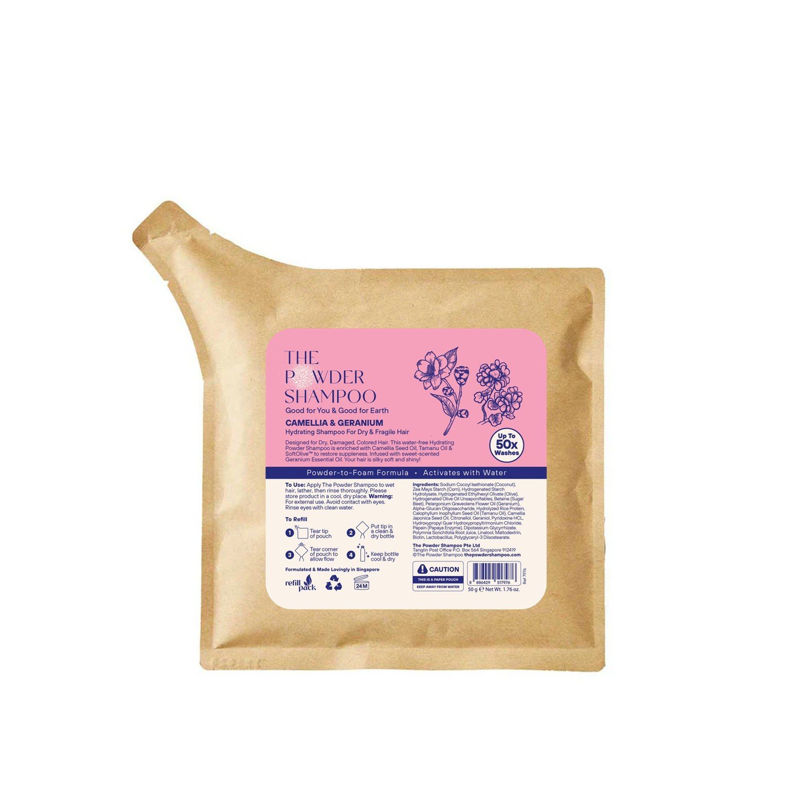 The Powder Shampoo شامبو مرطب Camellia & Geranium