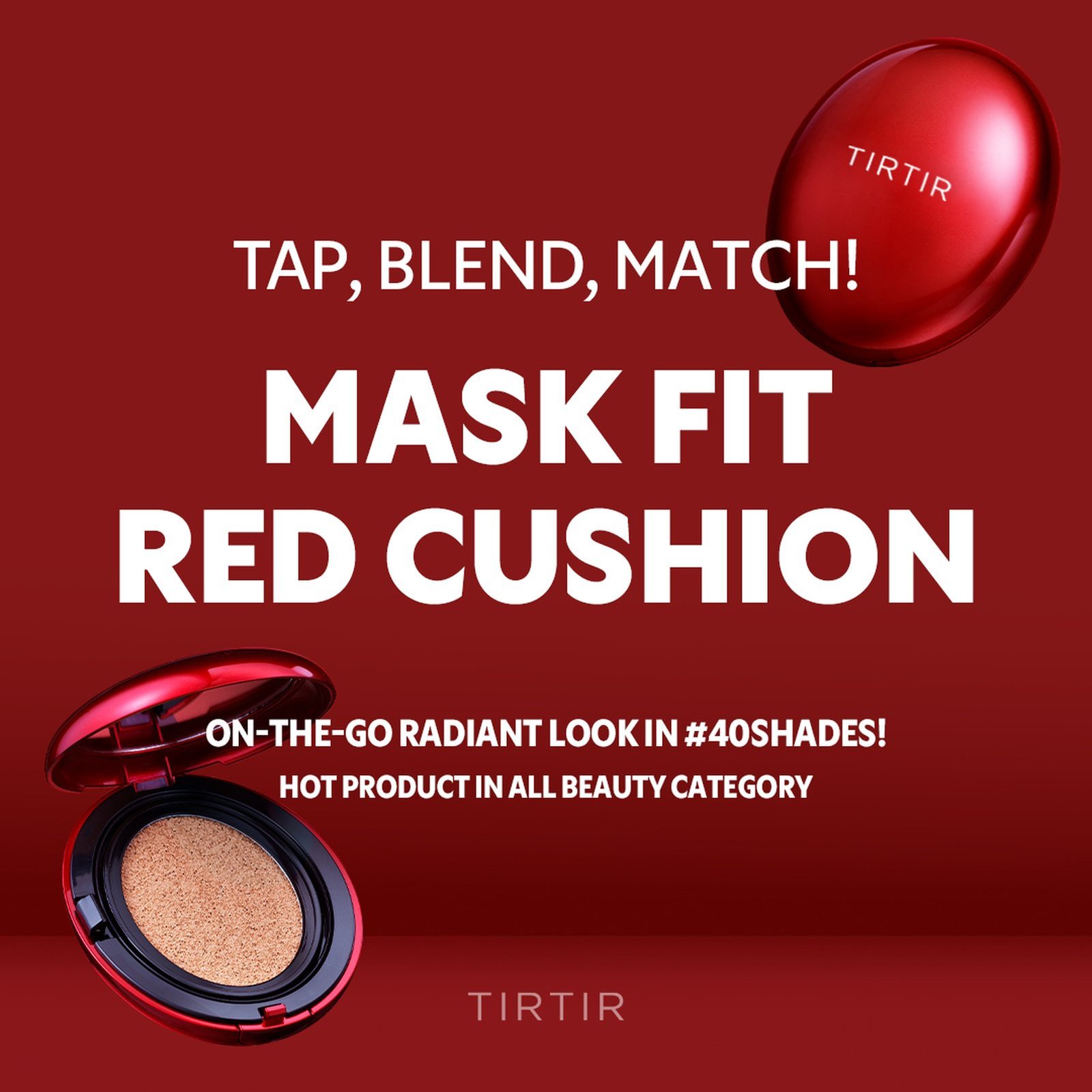 TIRTIR Mask Fit Red Cushion Foundation 22N Shell Beige 18g (0.63oz)