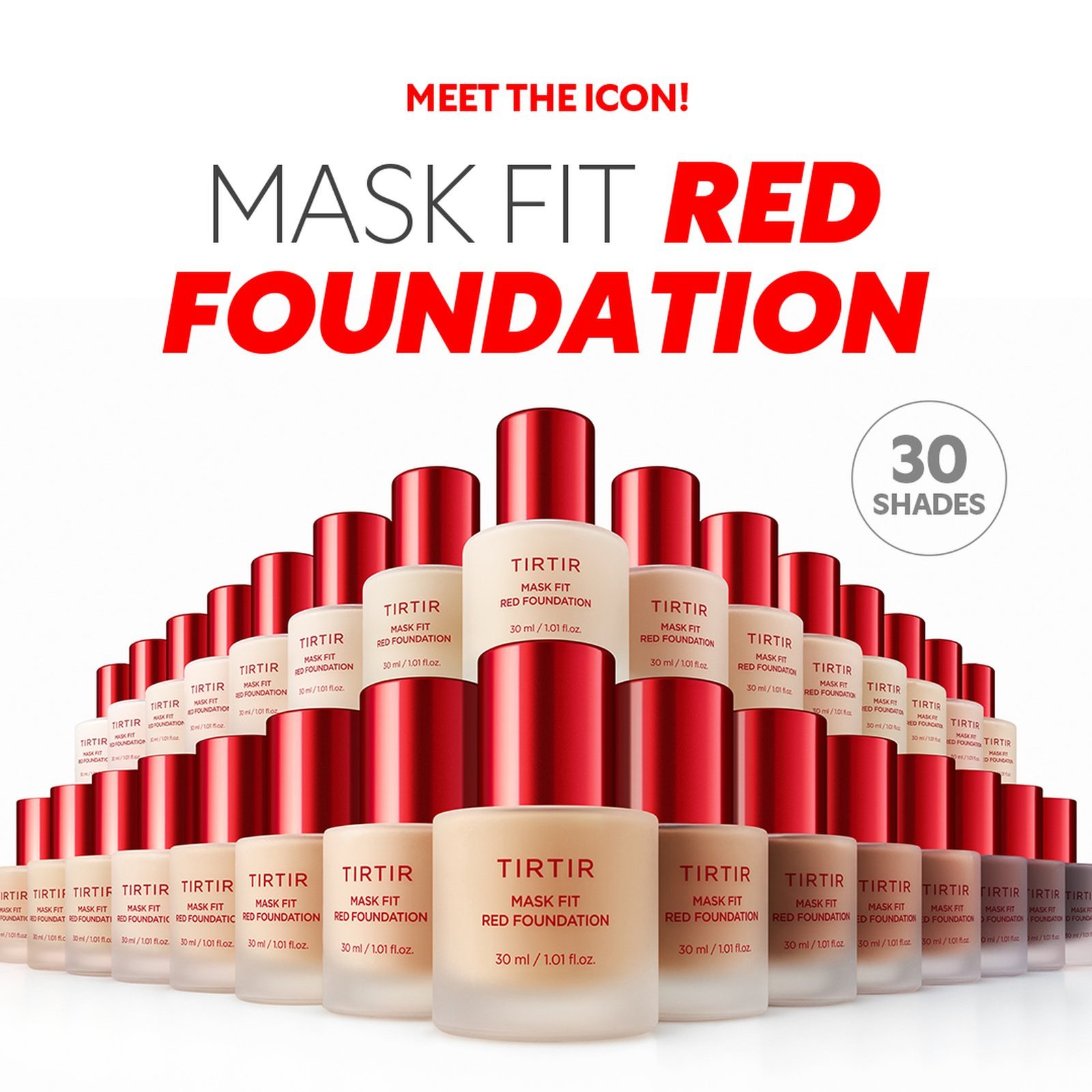 TIRTIR Mask Fit Red Foundation 39W Caramel 30ml (1.01floz)