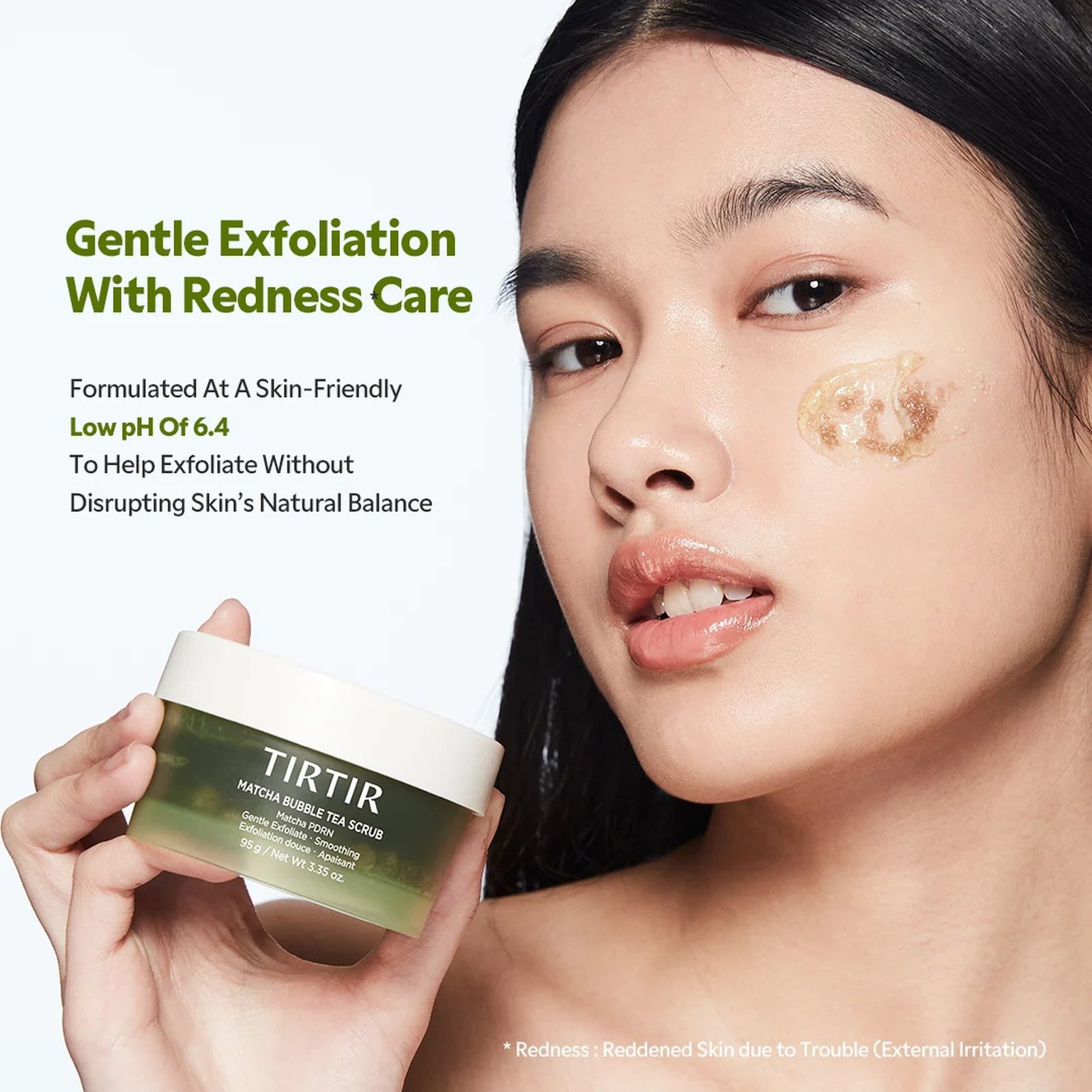 TIRTIR Matcha Bubble Tea Scrub 95g