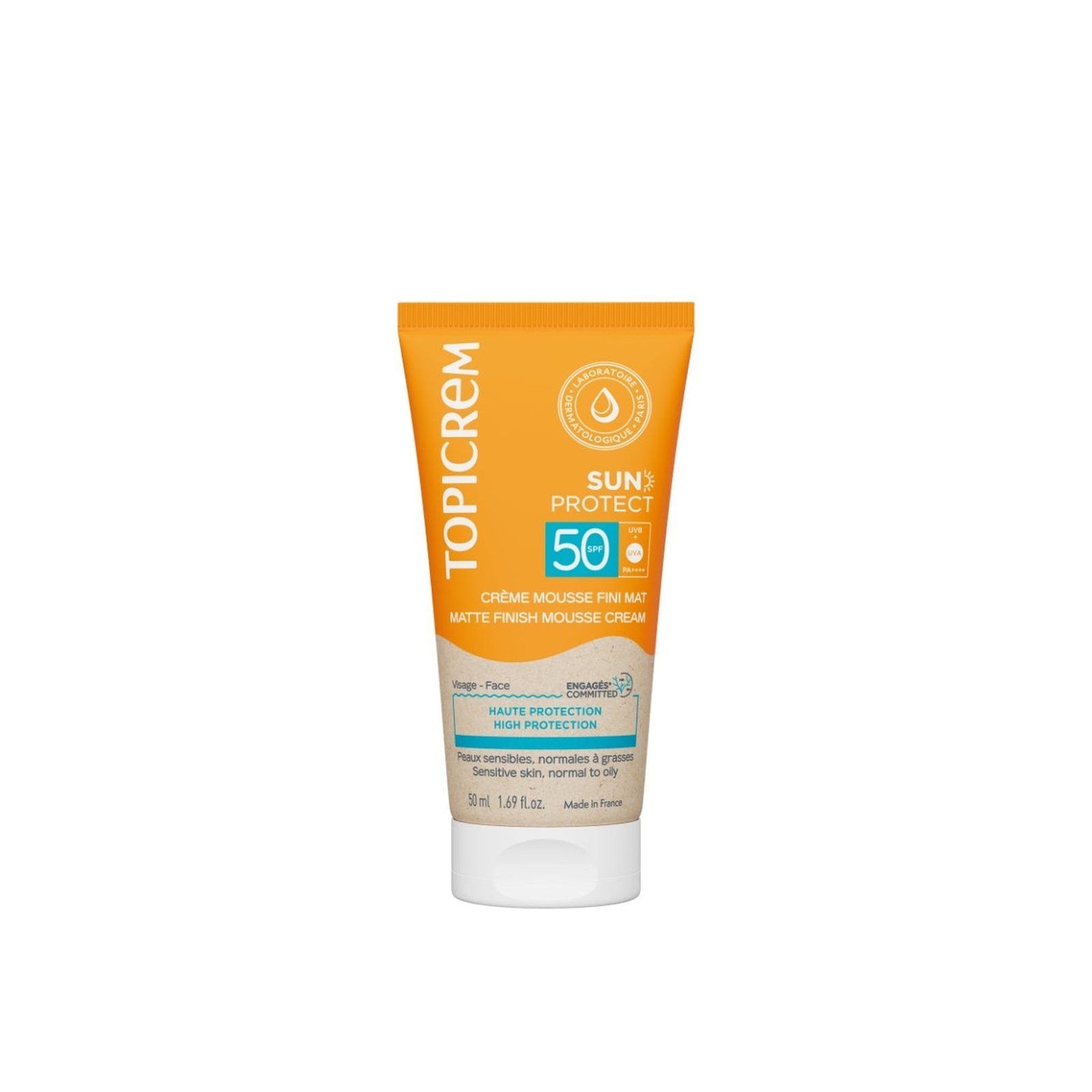 Topicrem Sun Protect Matte Finish Mousse Cream SPF50 50ml