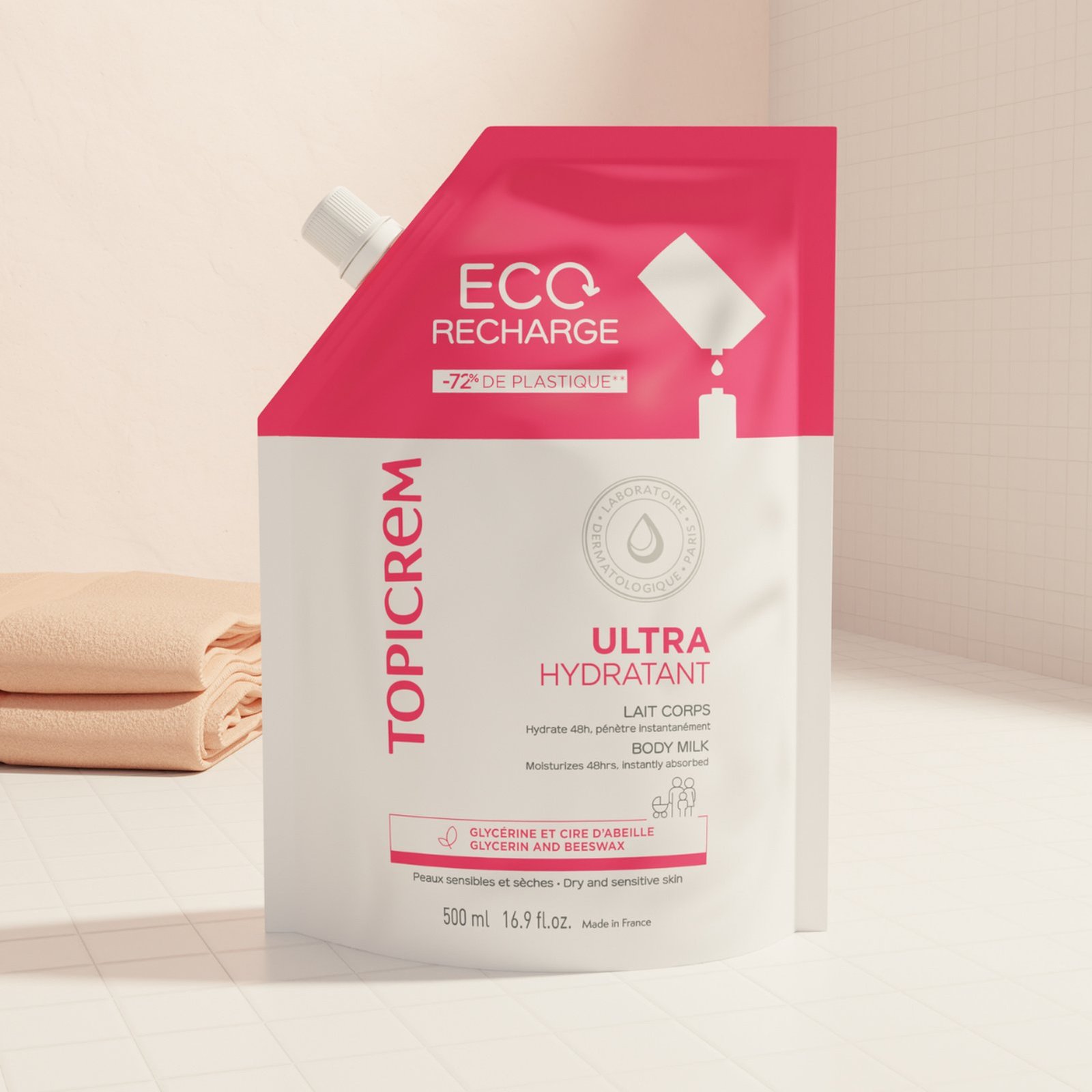 Topicrem Ultra-Moisturizing Body Milk Eco-Refill 500ml