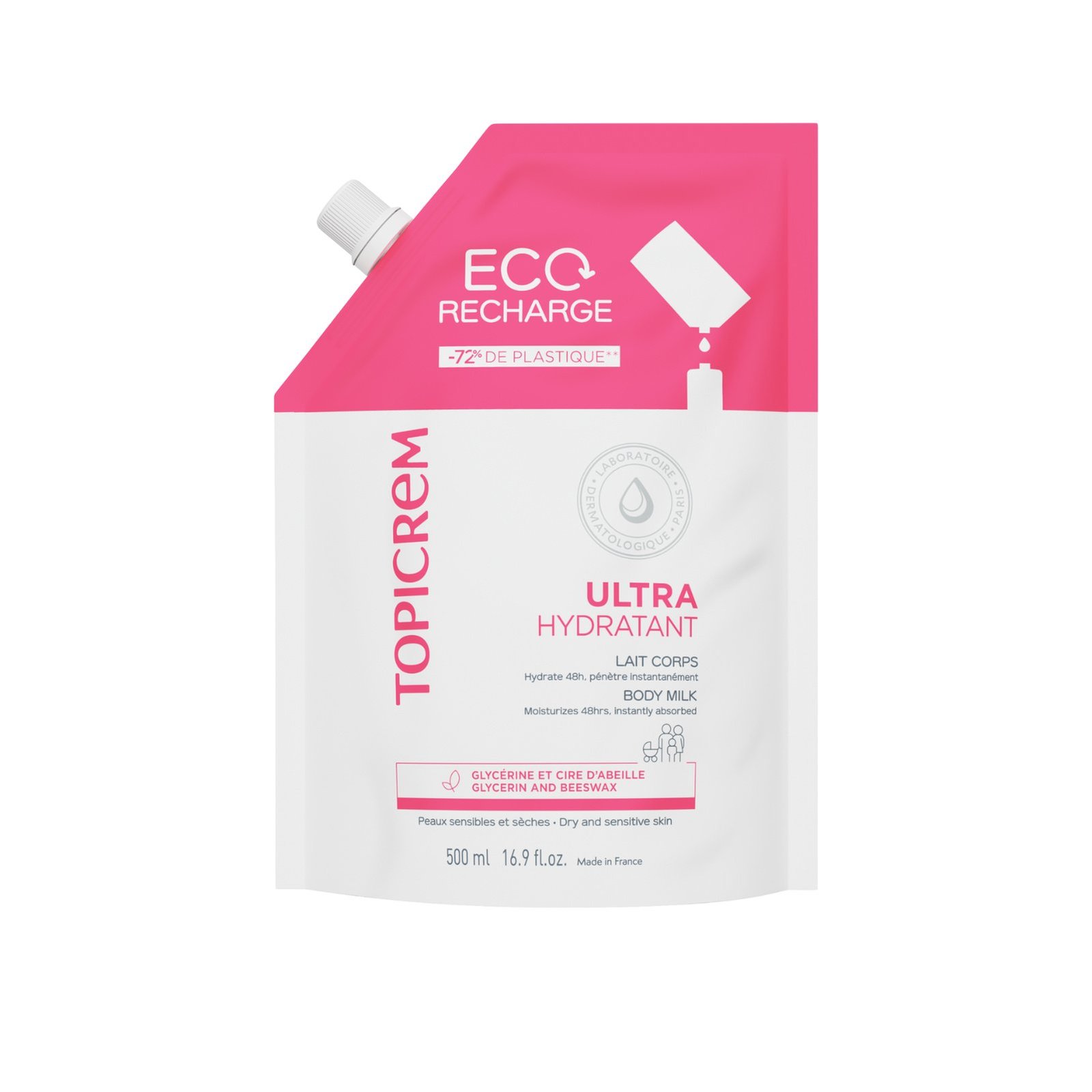 Topicrem Ultra-Moisturizing Body Milk Eco-Refill 500ml