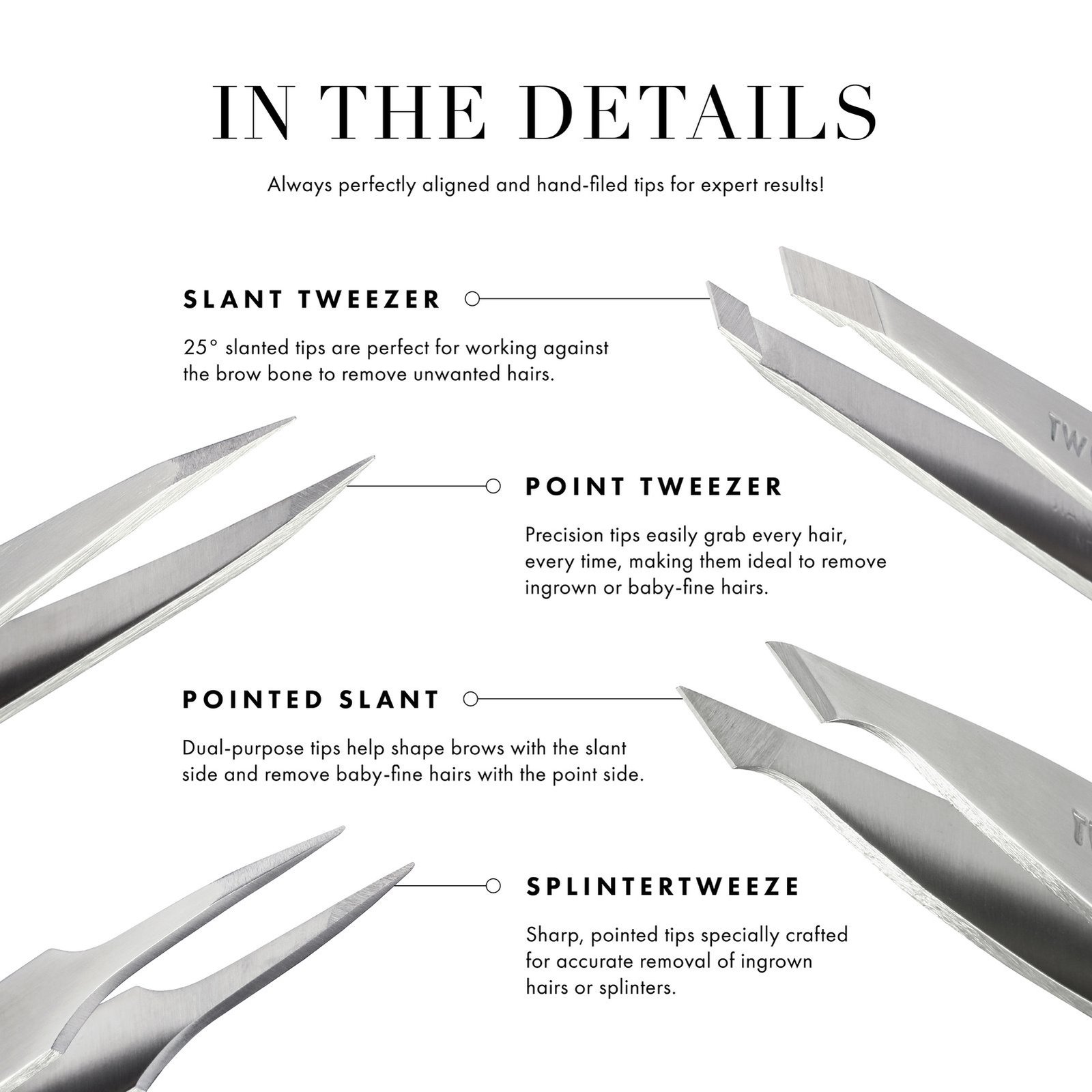 Tweezerman  Point Tweezer Classic Stainless Steel