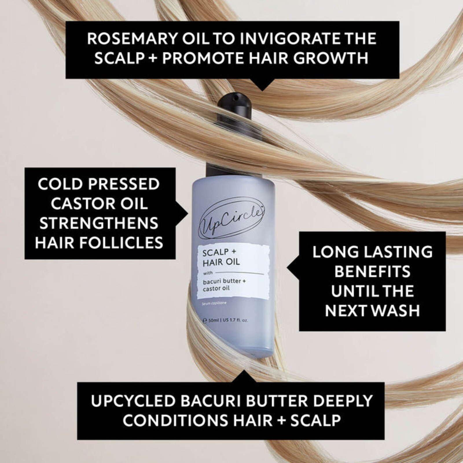 UpCircle زيت فروة الرأس والشعر 50ml