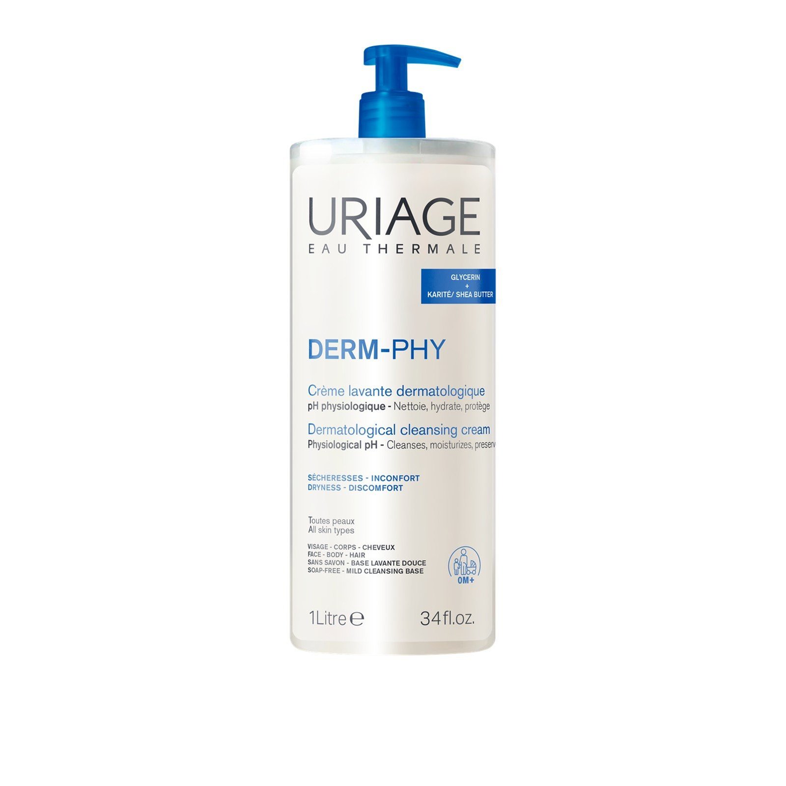 Uriage Derm-Phy Dermatological Cleansing Cream 1L