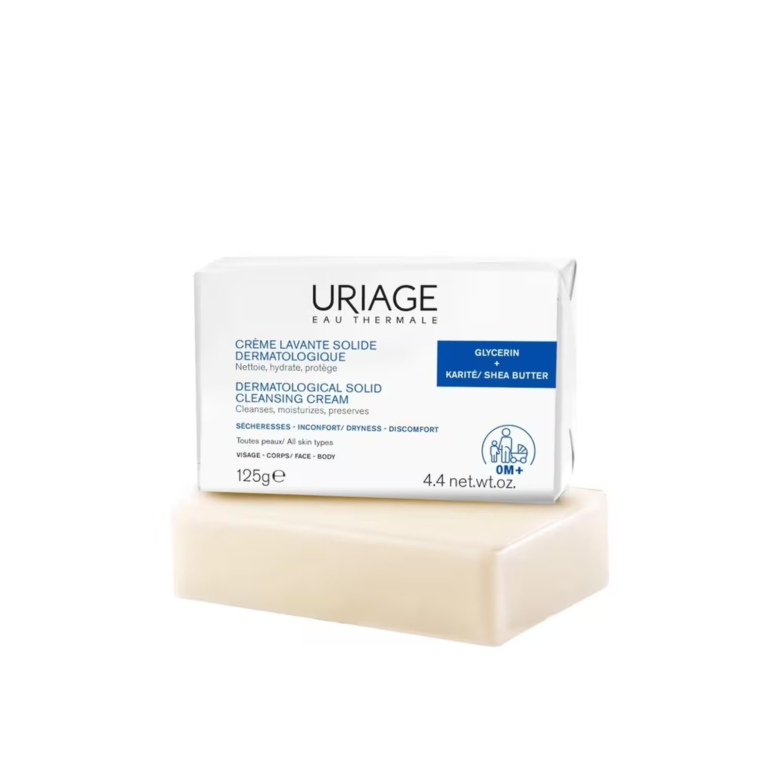 Uriage Eau Thermale Dermatological Solid Cleansing Cream 125g