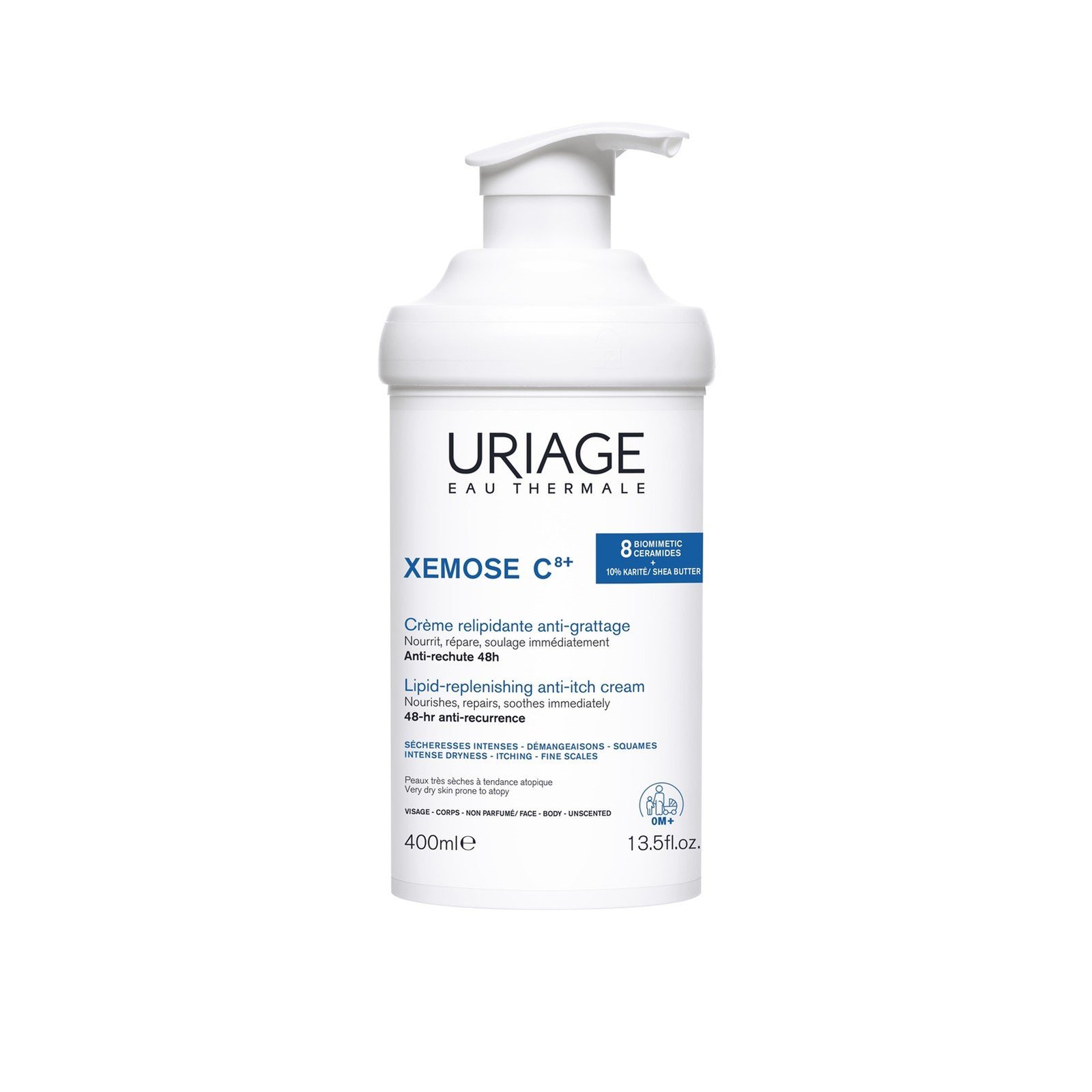 Uriage Xemose C8+ Lipid-Replenishing Anti-Itch Cream 400ml