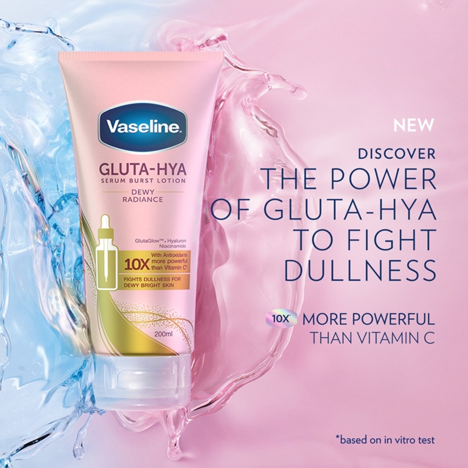 Vaseline Gluta-Hya Dewy Radiance Serum Burst Lotion 75ml