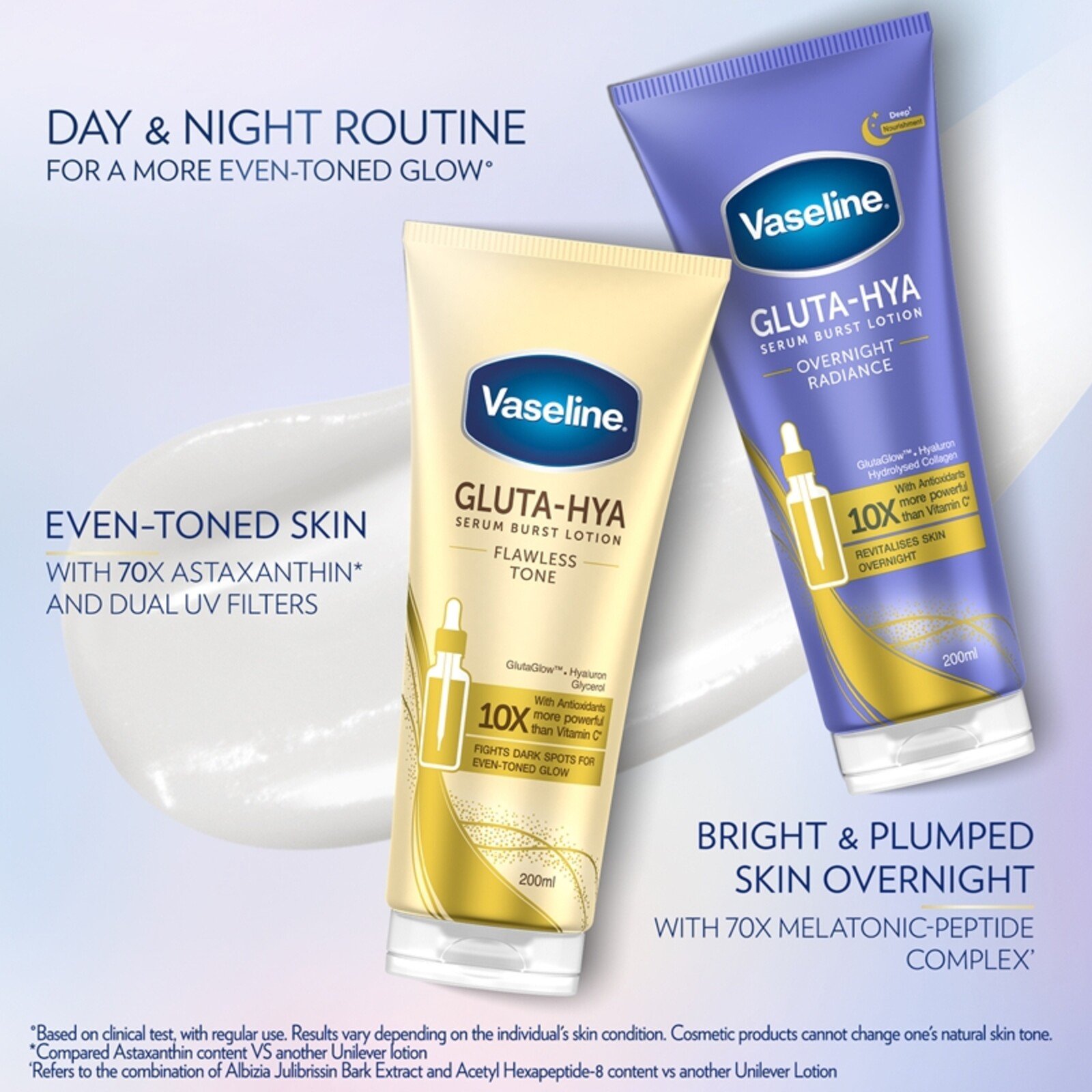 Vaseline Gluta-Hya Flawless Tone Serum Burst Lotion 200ml