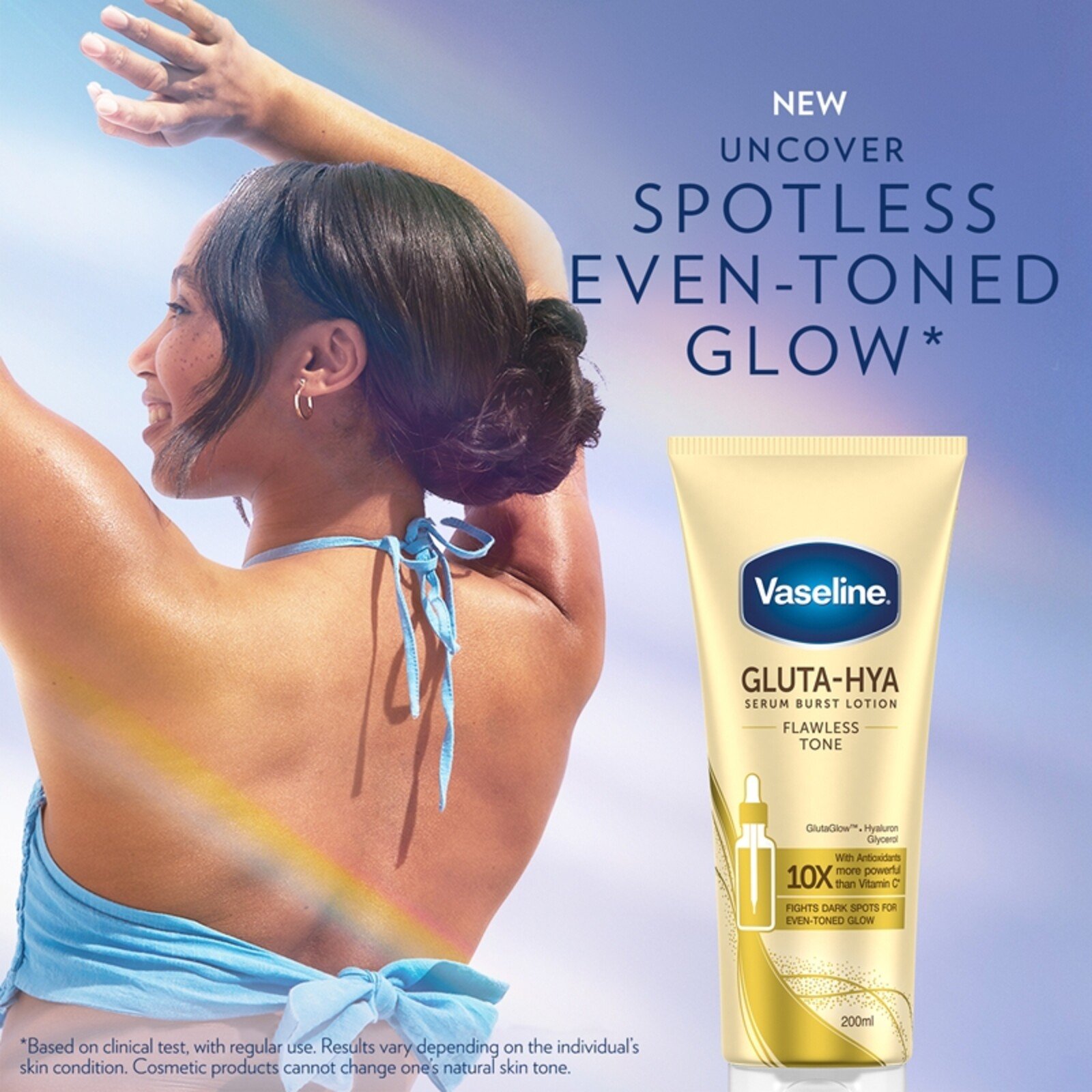 Vaseline Gluta-Hya Flawless Tone Serum Burst Lotion 200ml