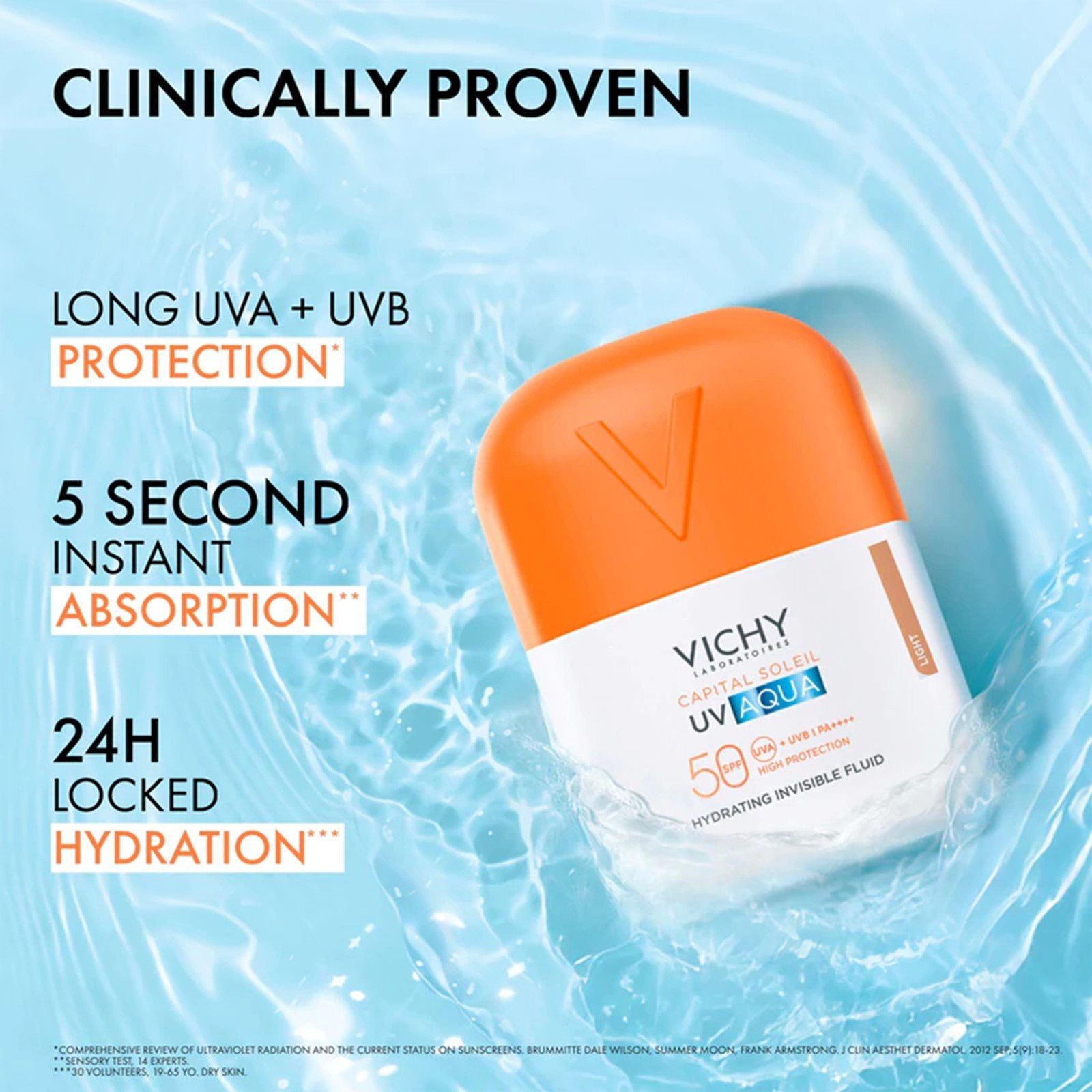 Vichy Capital Soleil UV Aqua Fluid Daily Tinted Sunscreen Light SPF50 50ml