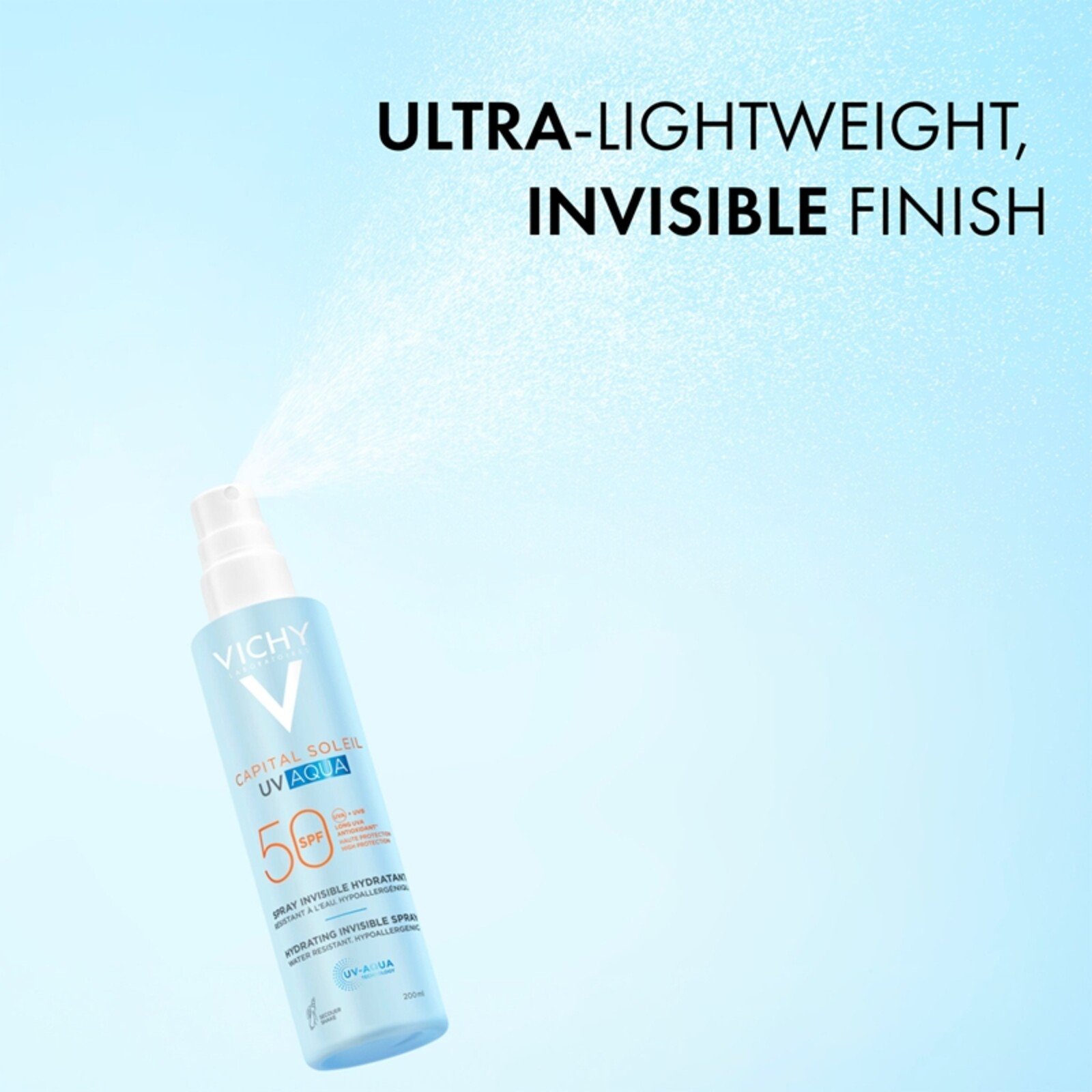 Vichy Capital Soleil UV Aqua Spray Invisible Hidratante SPF50 200ml