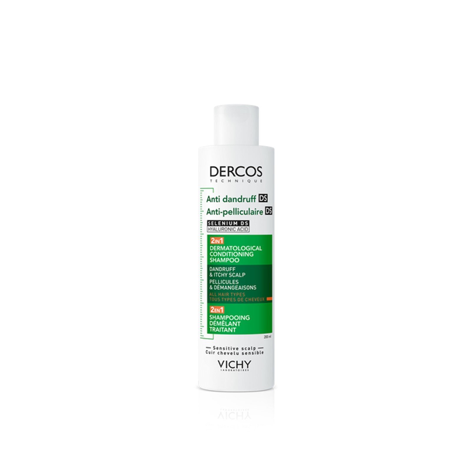 Vichy Dercos شامبو ديرماتولوجي مرطب 2 في 1 ضد القشرة DS
