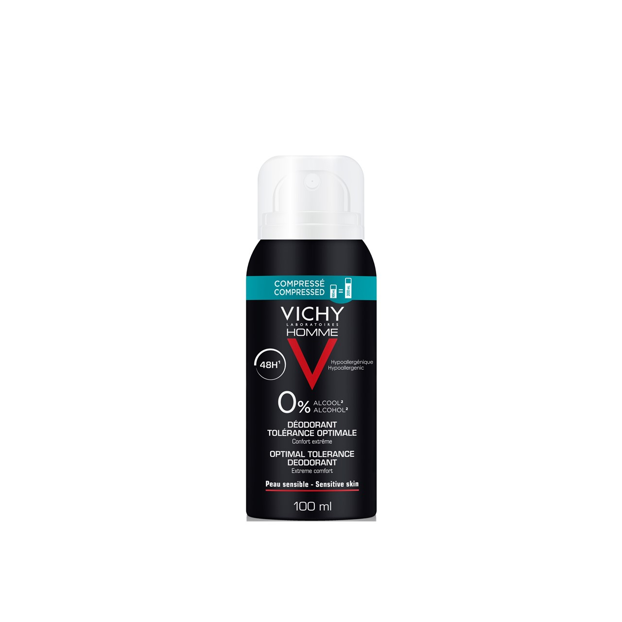 Vichy Homme Optimal Tolerance Deodorant 48h Spray 100ml
