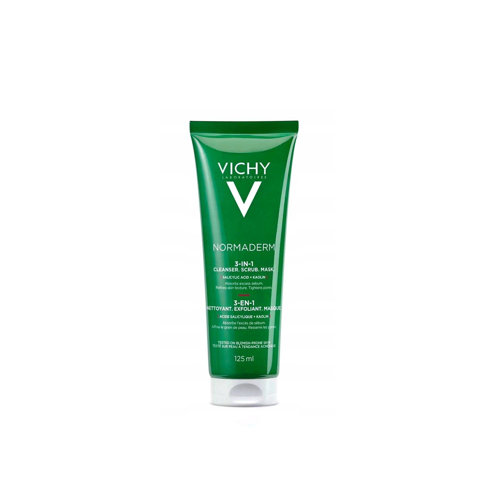 Vichy Normaderm Triactiv Środek Oczyszczający, Peeling i Maseczka 3W1 125ml