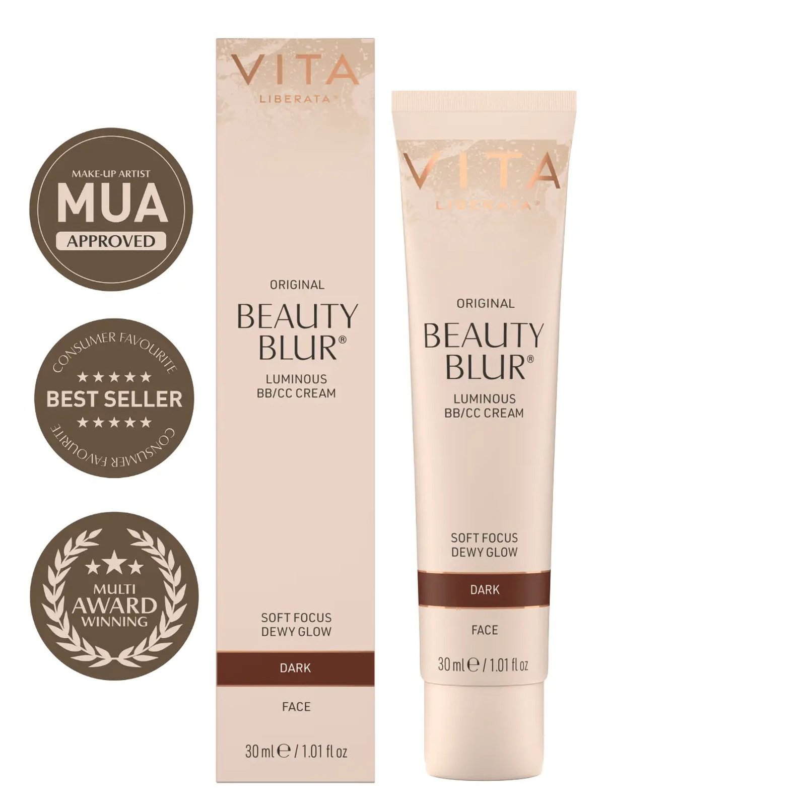 Vita Liberata Original Beauty Blur Luminous BB/CC Cream Dark 30ml