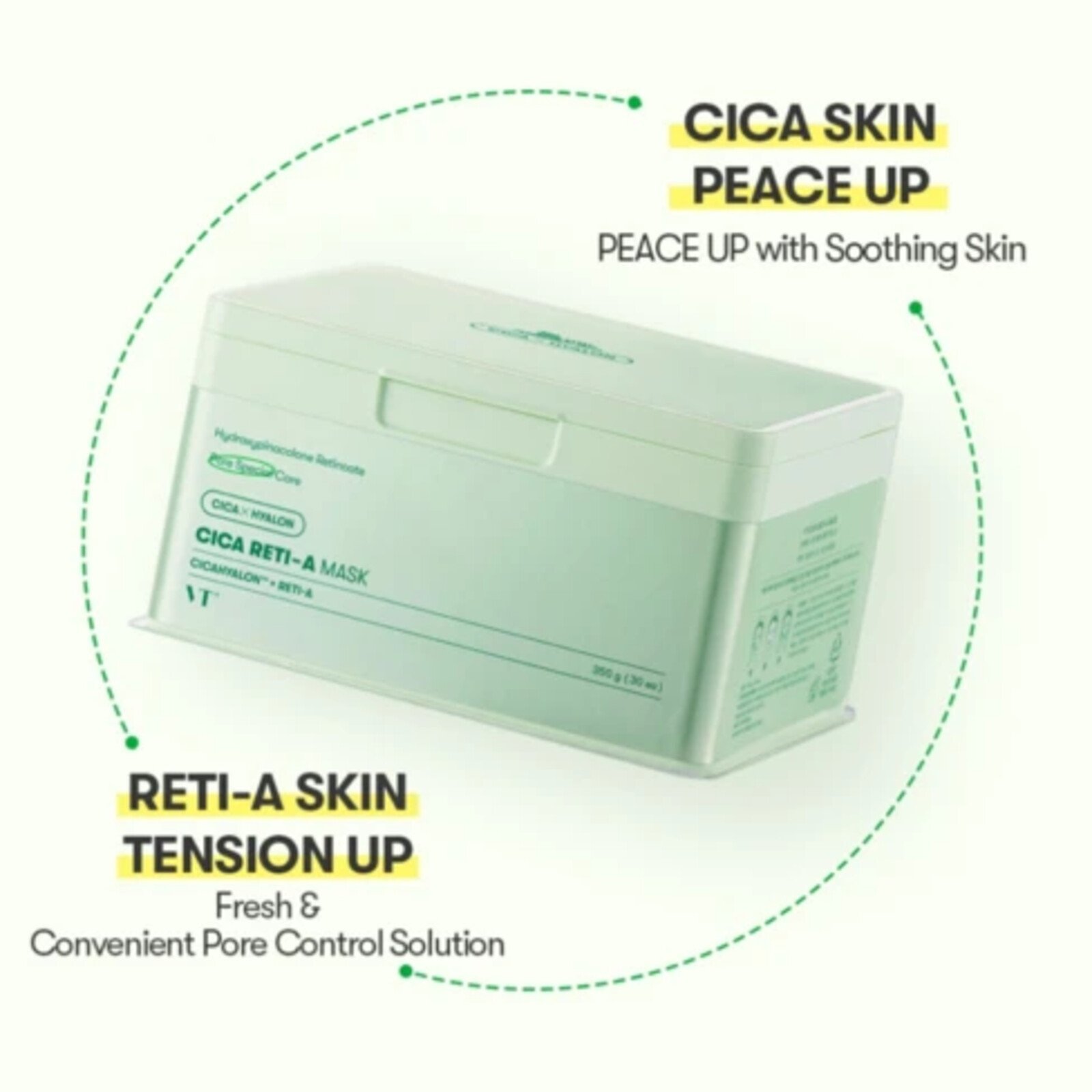 VT Cosmetics CICA Reti-A Maska Hidratantni and Piling Maska za Lice Set in a Sheet x30