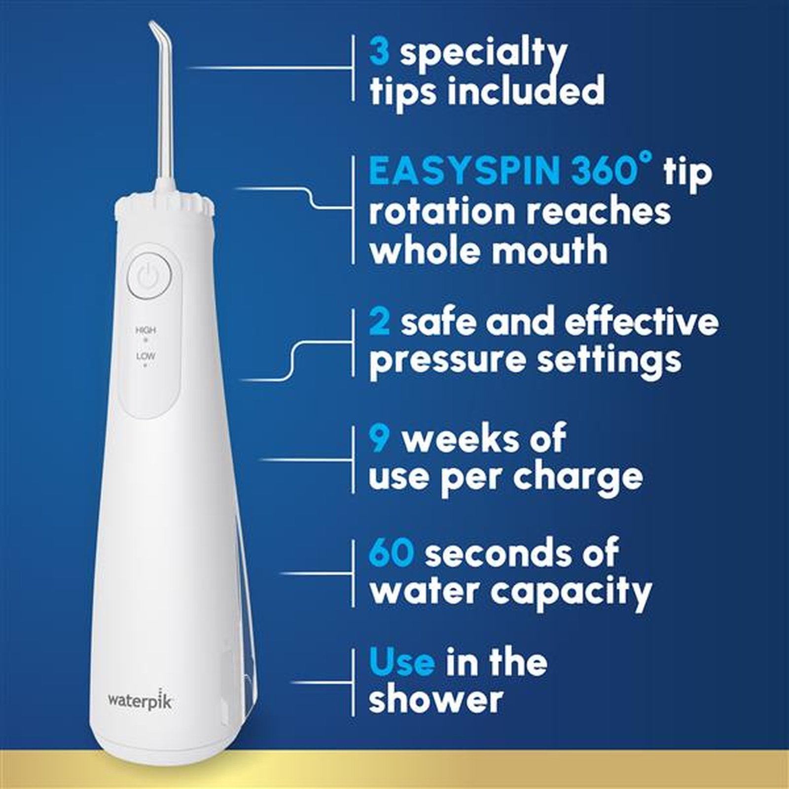 Waterpik Water Flosser Cordless Plus Classic White