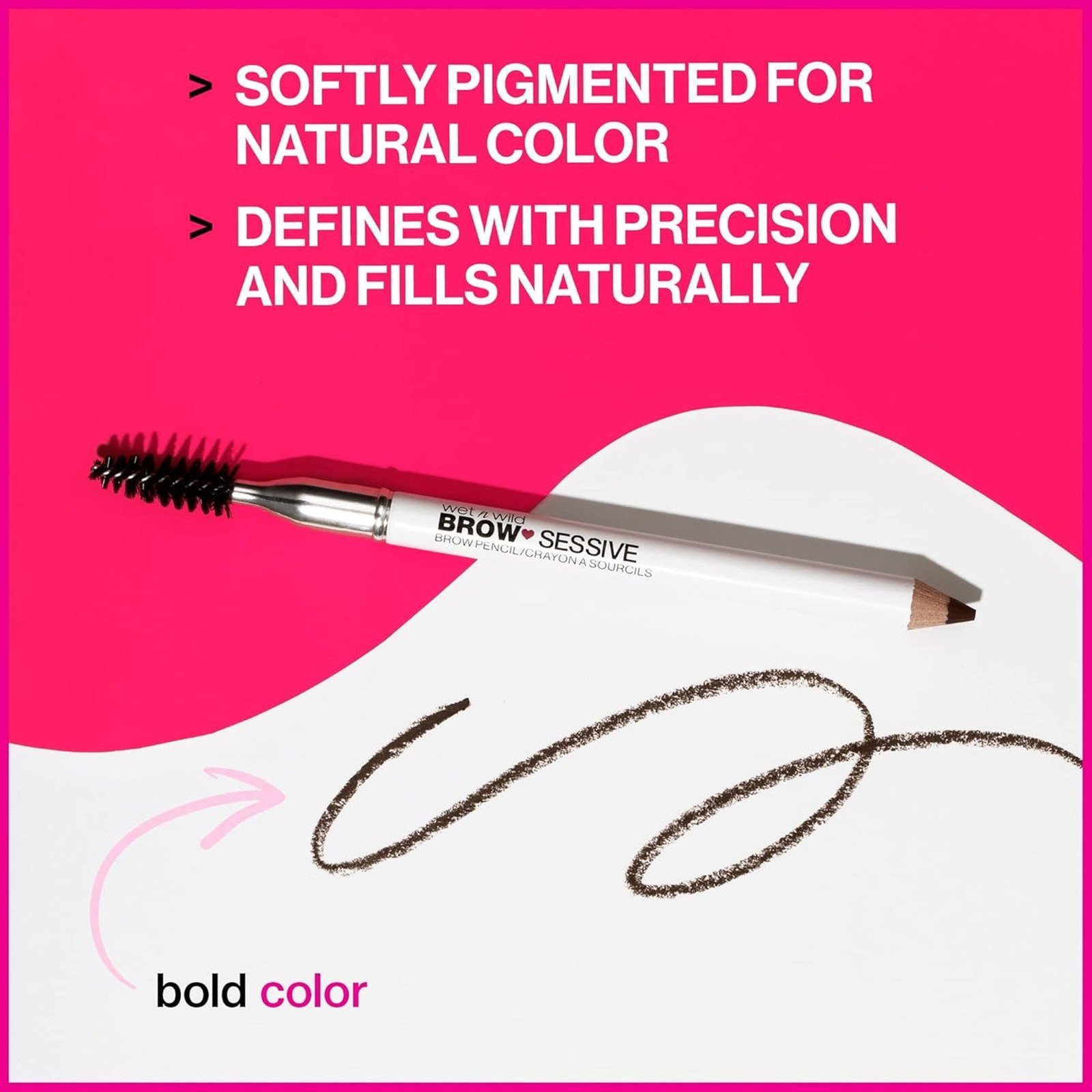 Wet n Wild Brow-Sessive قلم الحواجب Medium Brown 0.7g