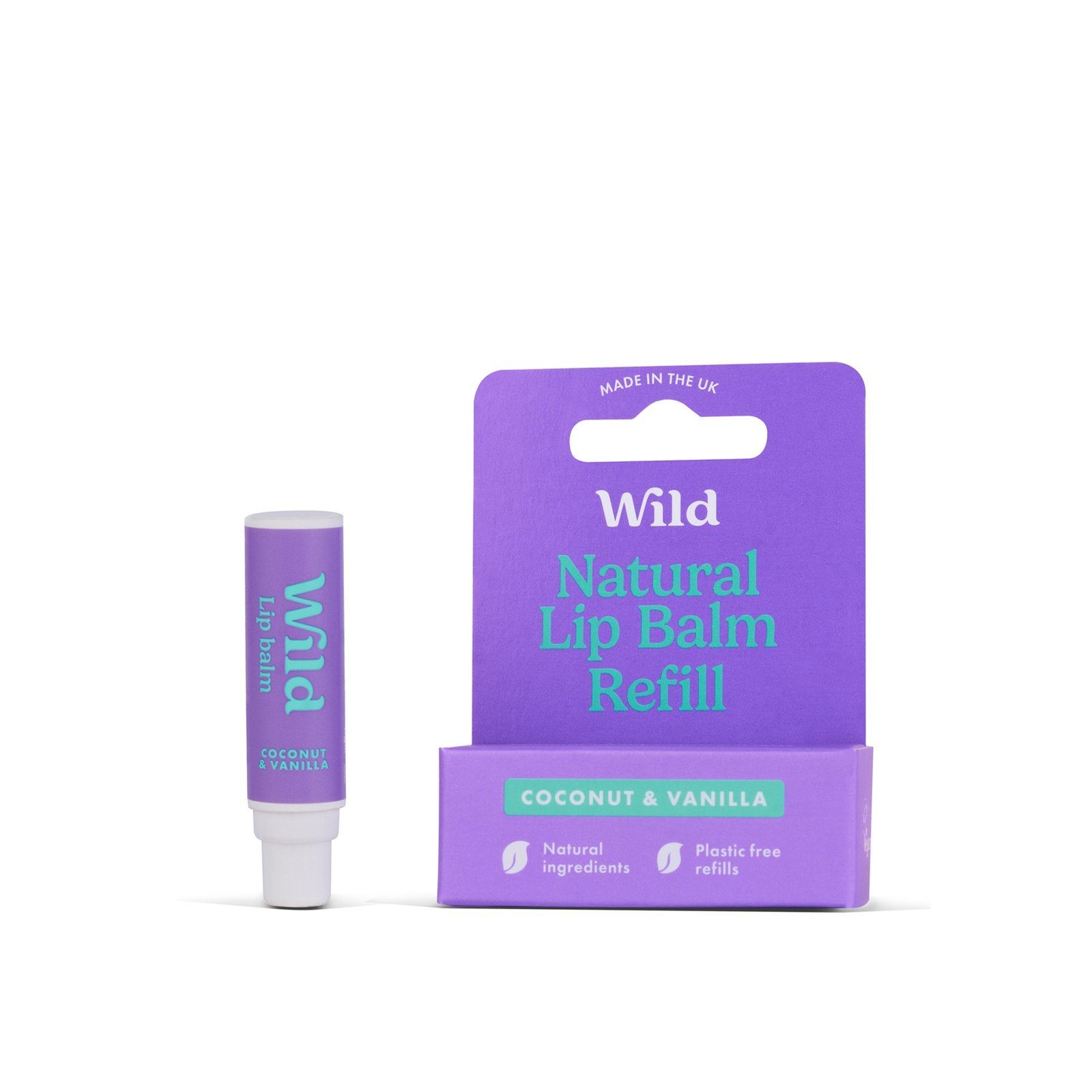 Wild Natural Baume à Lèvres Recharge Coco & Vanille 4,5g