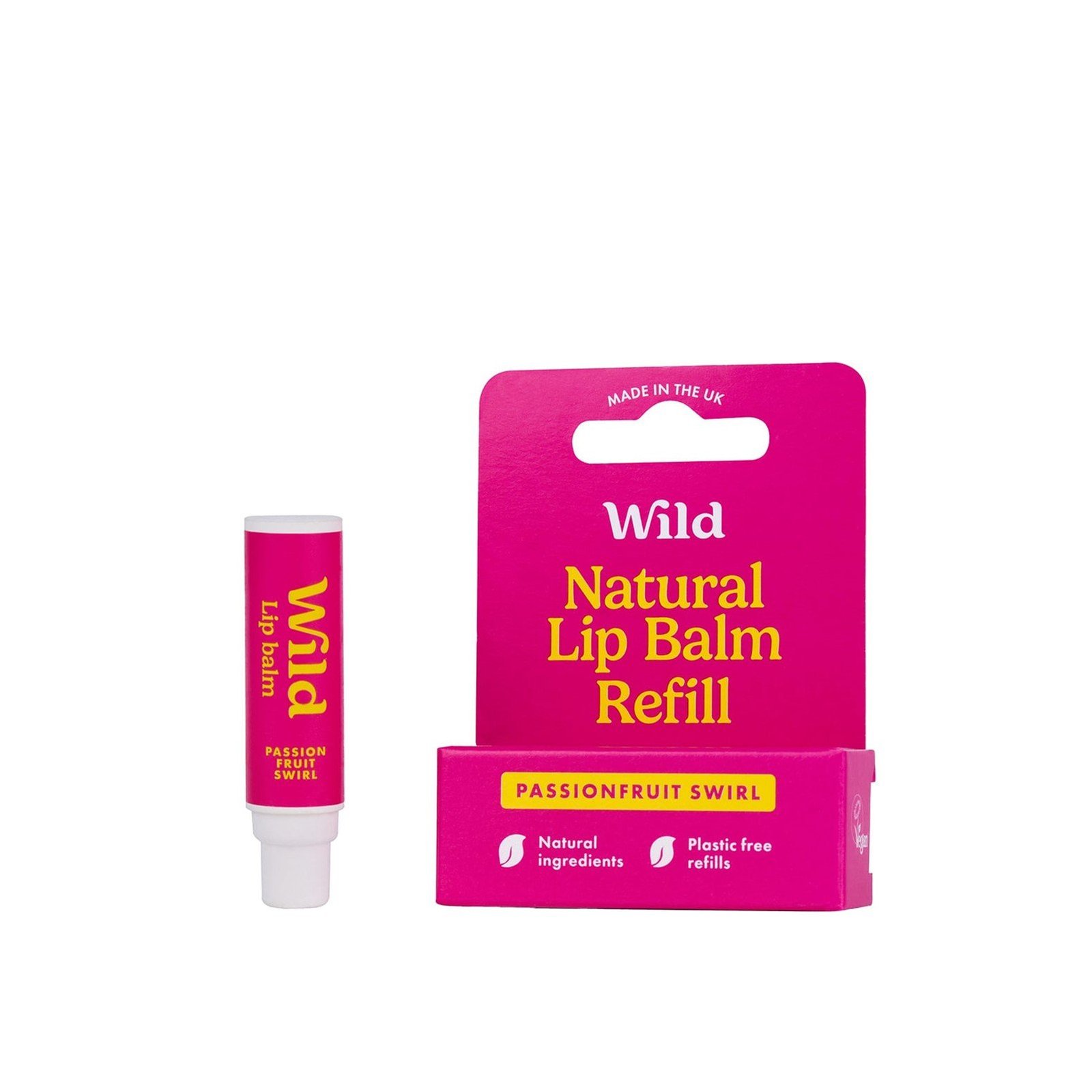 Wild بلسم الشفاه الطبيعي عبوة تعبئة بنكهة ثمرة العاطفة 4.5g