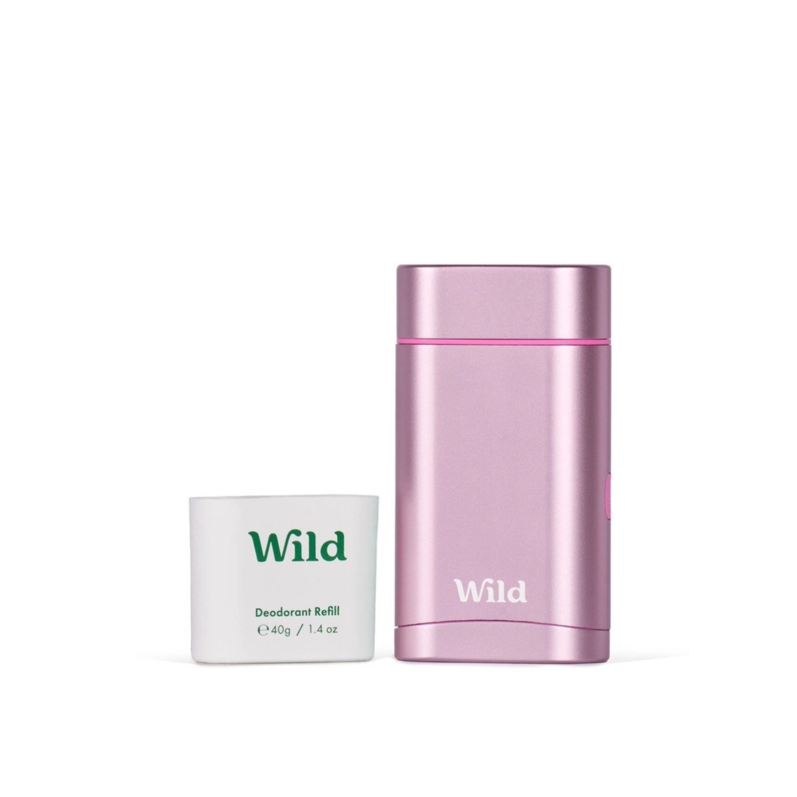 Wild Pink Case and Cherry Blossom Refillable Natural Deodorant 40g