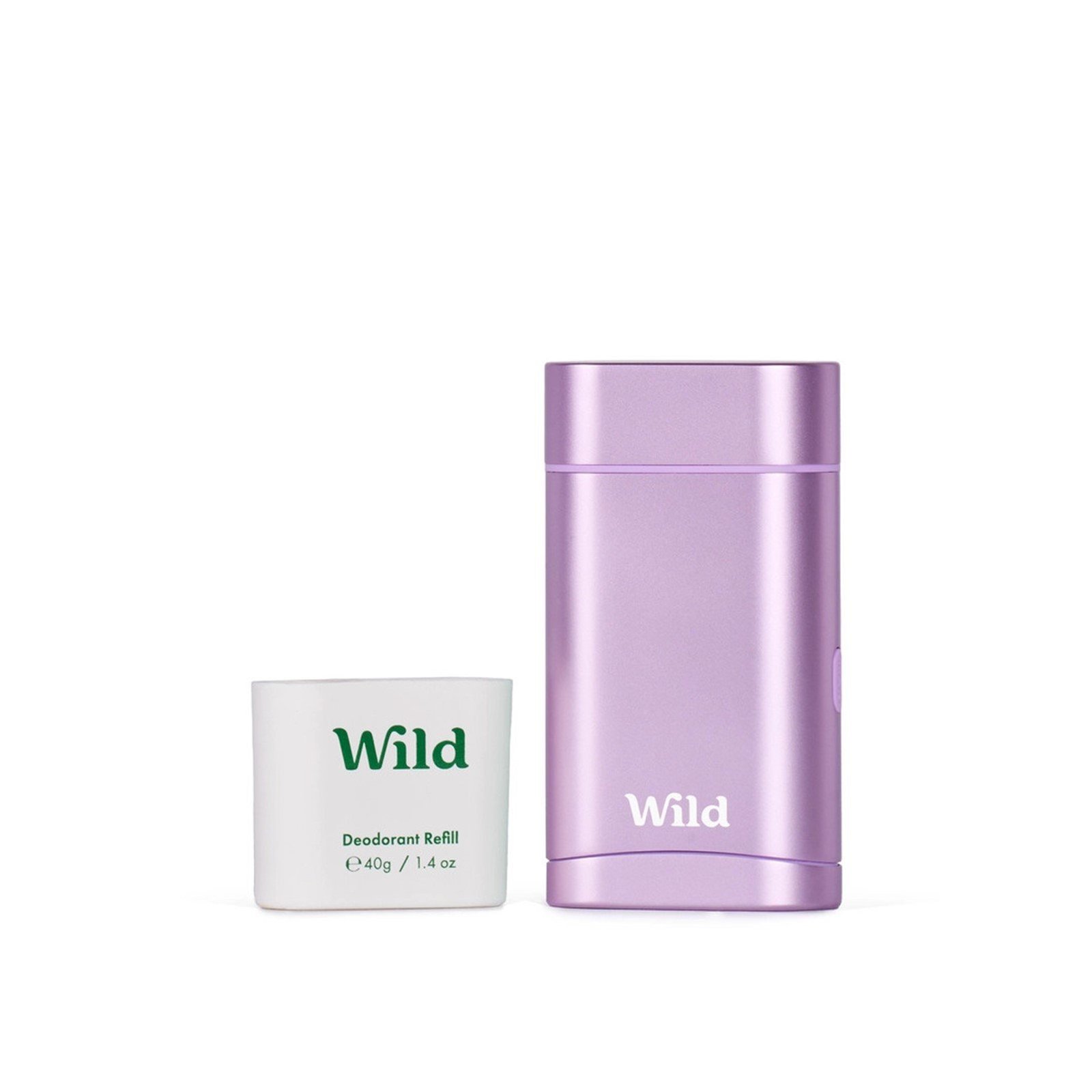 Wild Purple Case and Coconut & Vanilla Refillable Natural Deodorant 40g
