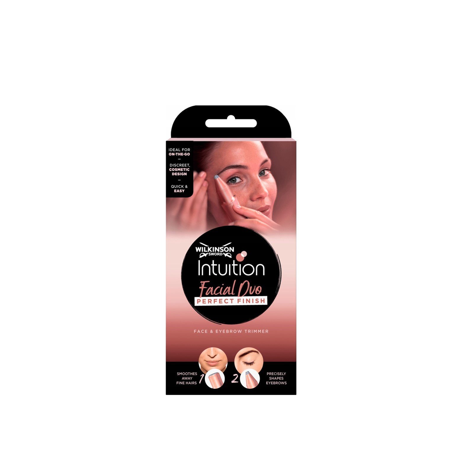 Wilkinson Sword Intuition Facial Duo Perfect Finish أداة تشذيب الوجه والحاجبين