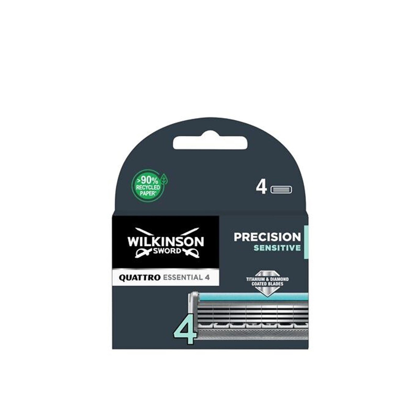 Wilkinson Sword Quattro Essential 4 Precision Sensitive Vahetusterad x4