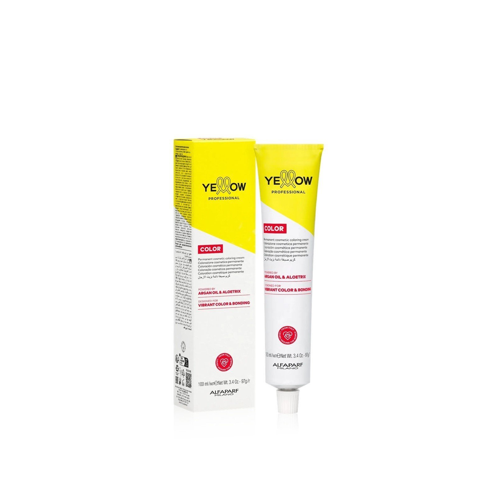 Yellow Professional Color Permanent Cosmetic Coloring Cream