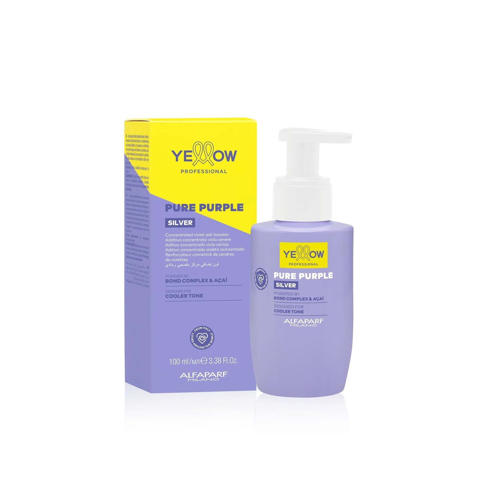 Yellow Professional Pure Purple Silver Concentrated Violet Ash Booster 100ml