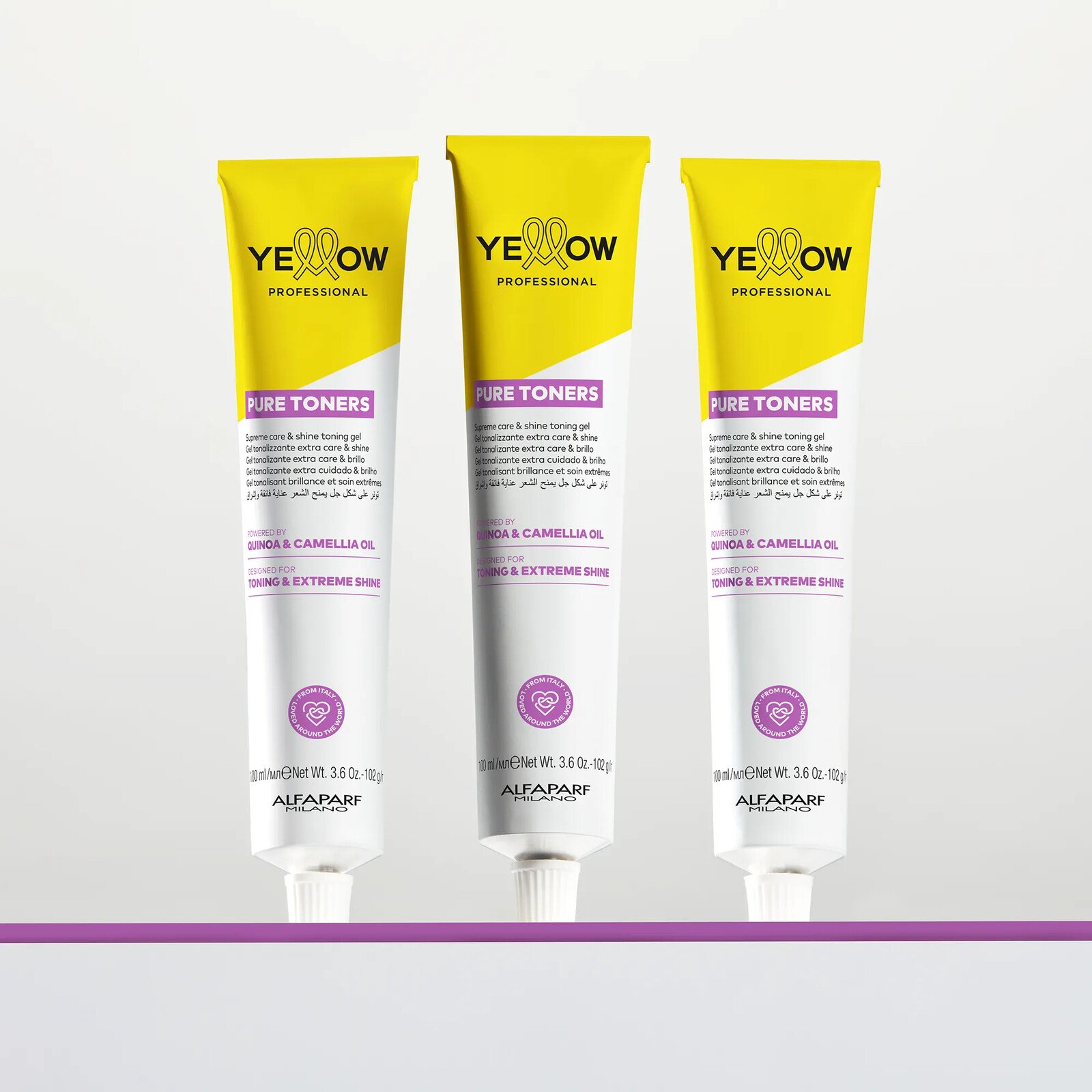 Yellow Professional Pure Toners Supreme جل موازن للعناية واللمعان .1 Metallic Ash 100ml