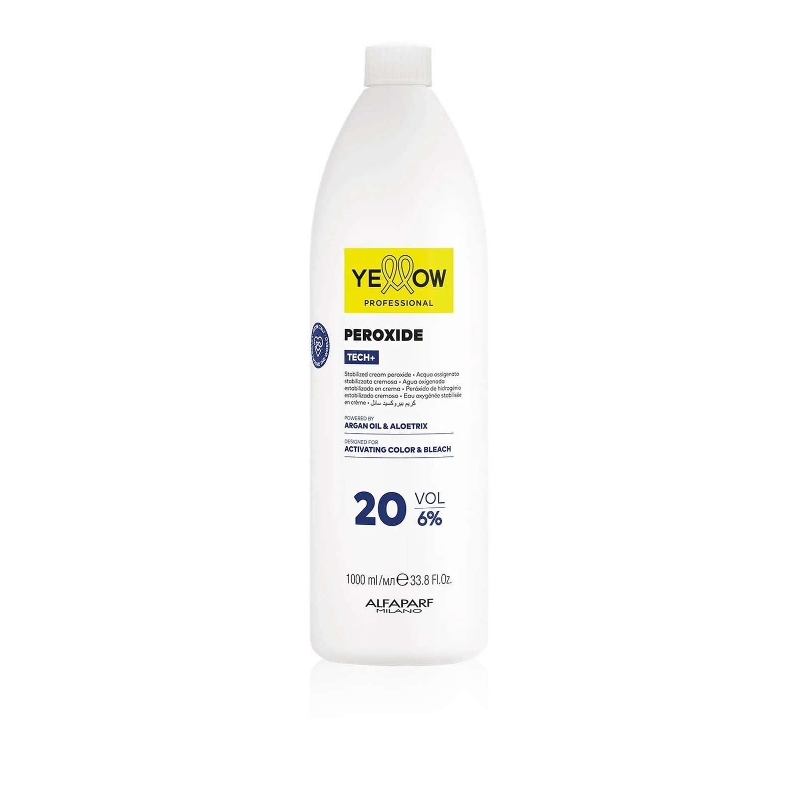 Yellow Professional Tech+ Stabilized Peroxide Cream 20 Vol 1L (33.8floz)