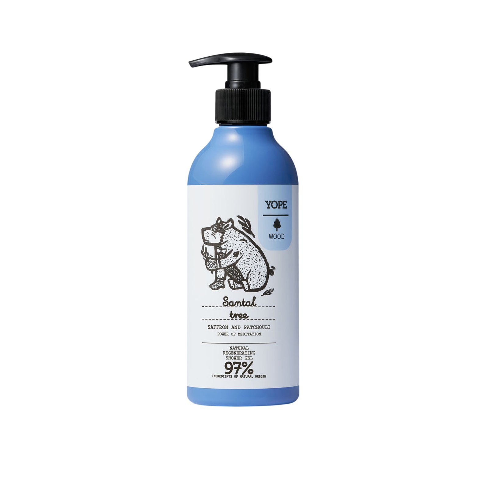 Yope Wood Santal Tree Natural Regenerating Shower Gel 400ml