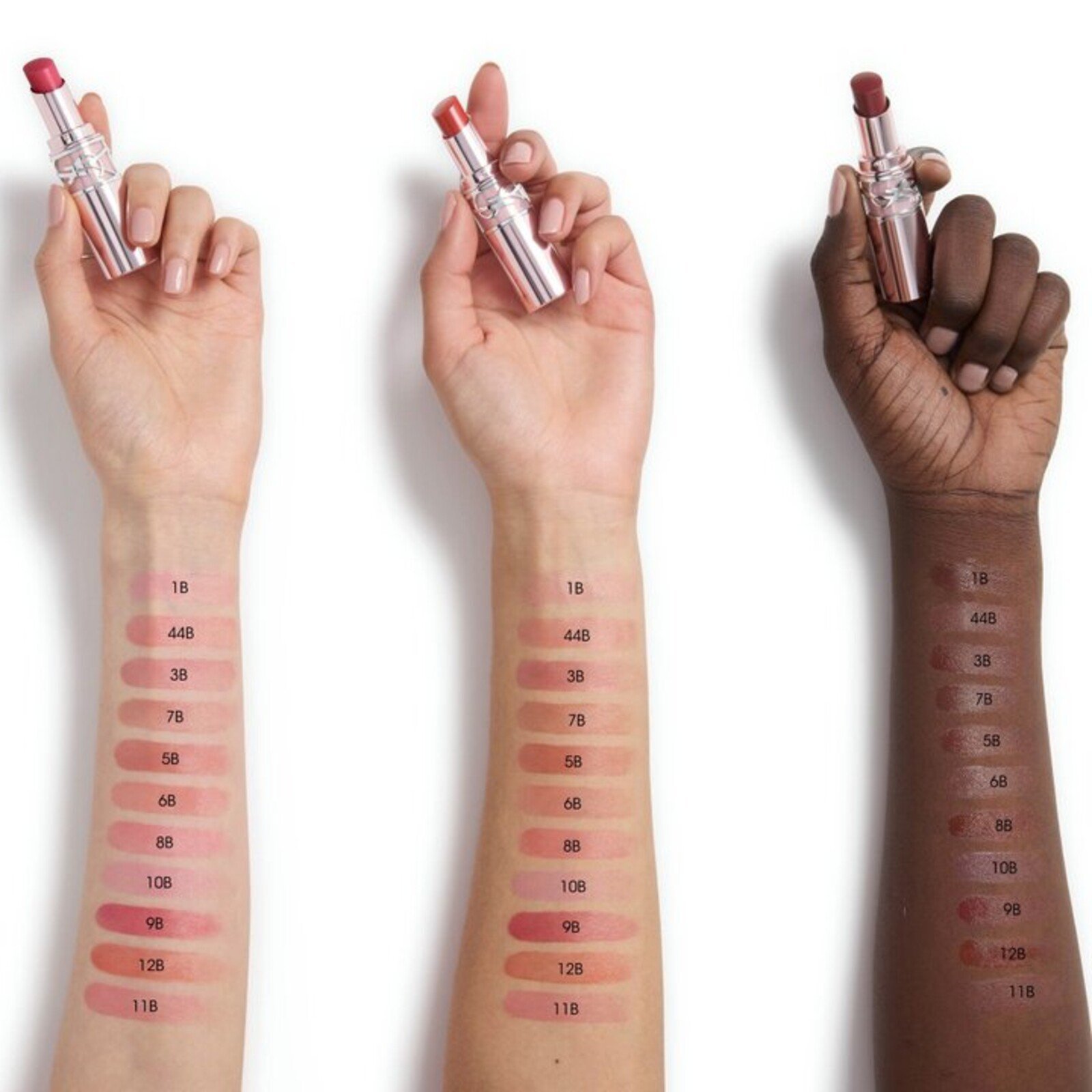 Yves Saint Laurent Loveshine Candy Glow بلسم شفاه ملون للعناية بلمعة شفافة 1B Pink Sunrise 3.1g