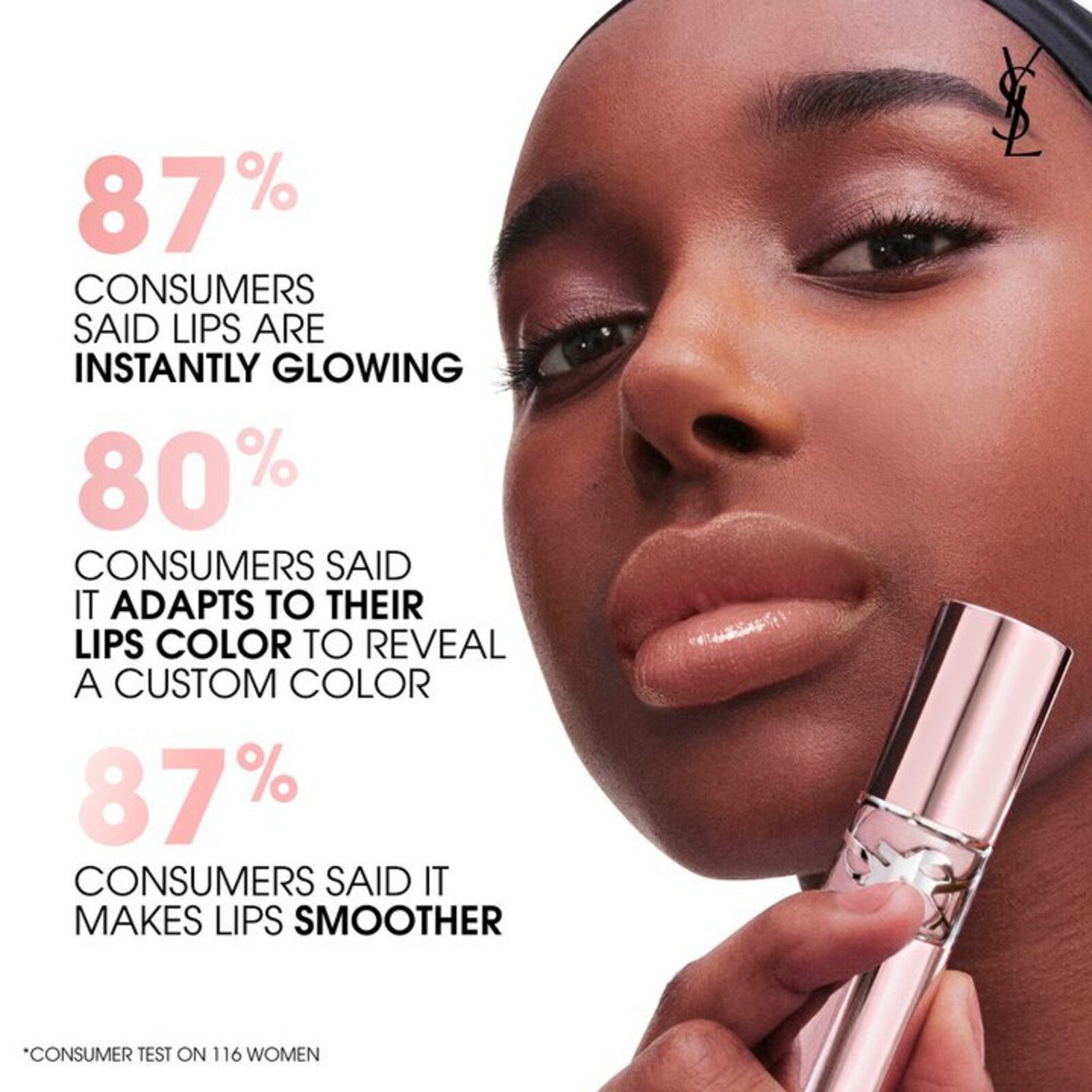 Yves Saint Laurent Loveshine Candy Glow بلسم شفاه ملون للعناية بلمعة شفافة 1B Pink Sunrise 3.1g