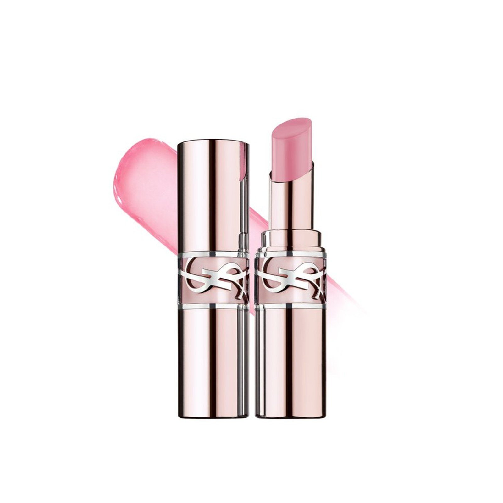 Yves Saint Laurent Loveshine Candy Glow بلسم شفاه ملون للعناية بلمعة شفافة 1B Pink Sunrise 3.1g