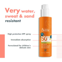 Avène Sun بخاخ واقٍ من الشمس عالي الحماية جدًا ومقاوم للأطفال SPF50+ 200ml