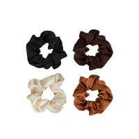 Brushworks Satin Scrunchies x4