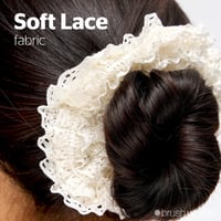 Brushworks Lace Scrunchies Black & White x2