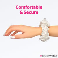 Brushworks Lace Scrunchies Black & White x2