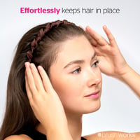 Brushworks عصابات رأس بنقشة الزيجزاج والشريط ×3