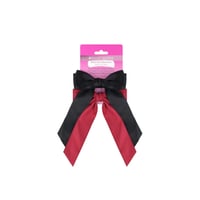 Brushworks Satin Hair Bow Duo Black & Red