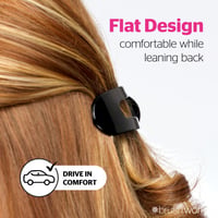 Brushworks Sleek Flat Claw Clips x3